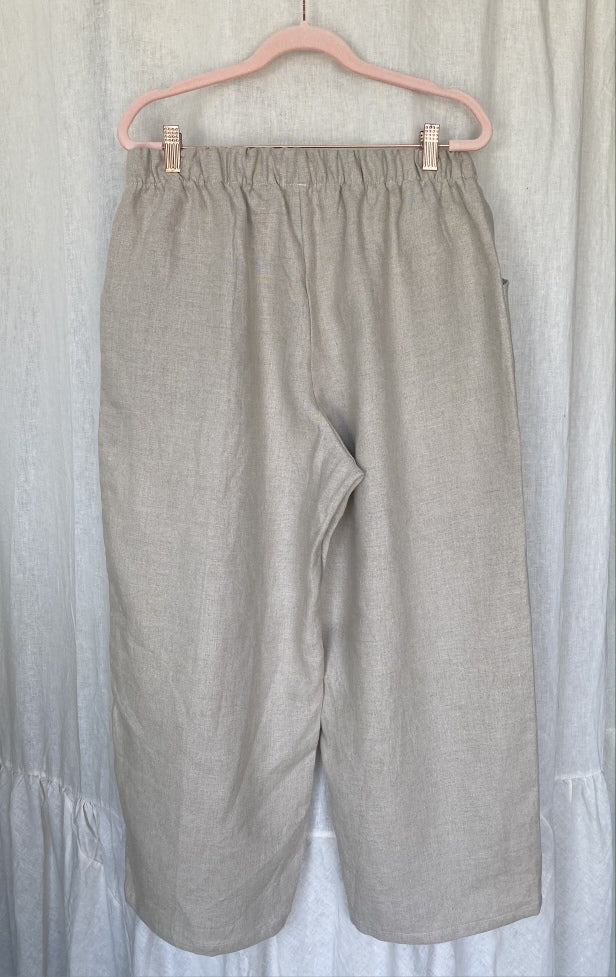 Marketplace - L - Natural Linen - Wanderer Wide Leg