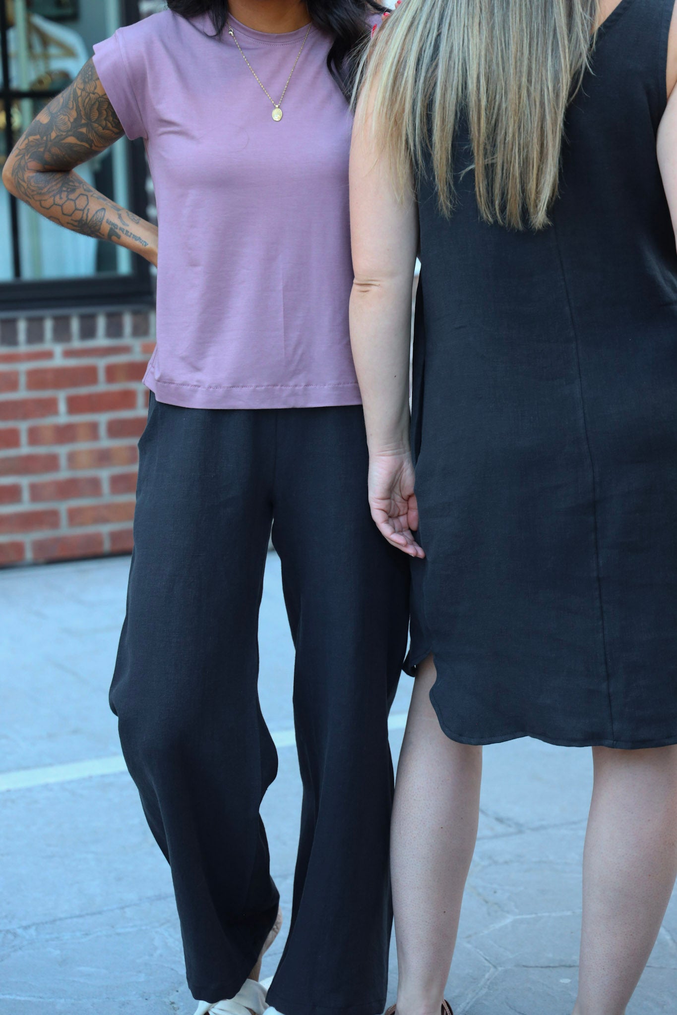 The Belle - Wide Leg Slacks - Hemp