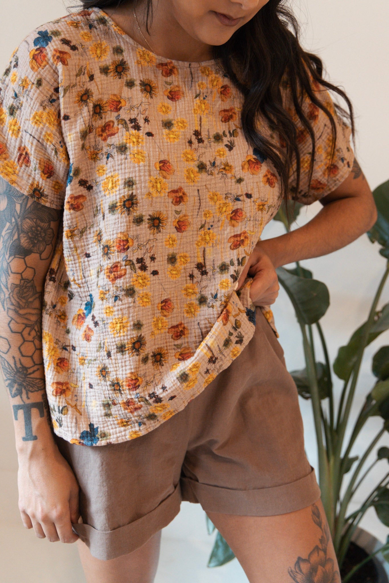 The Cuff Shorts Linen Organic Cotton