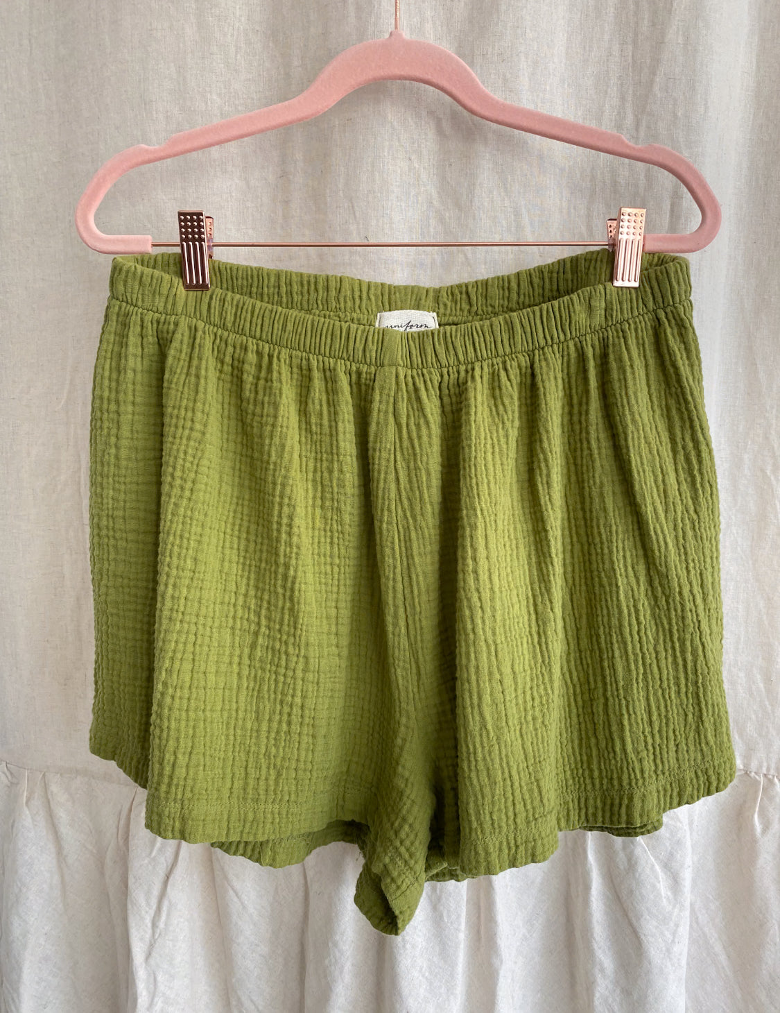 Marketplace - L - Gauze Shorts - Kelp