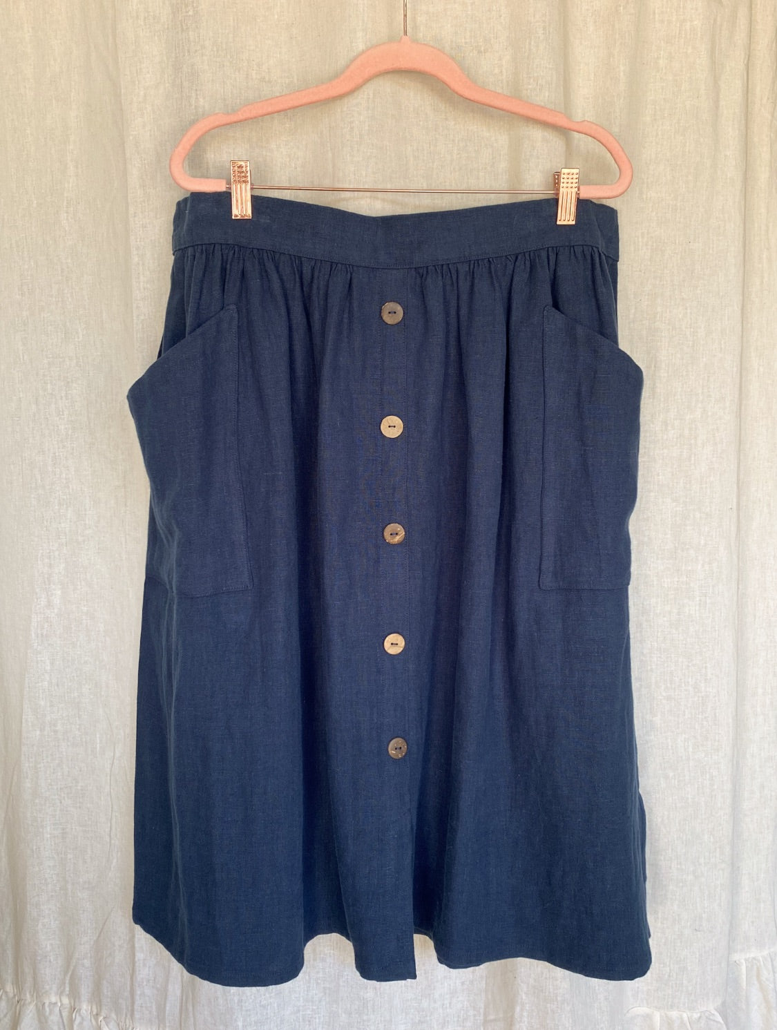 Marketplace - XL - Navy Hemp - Skirt