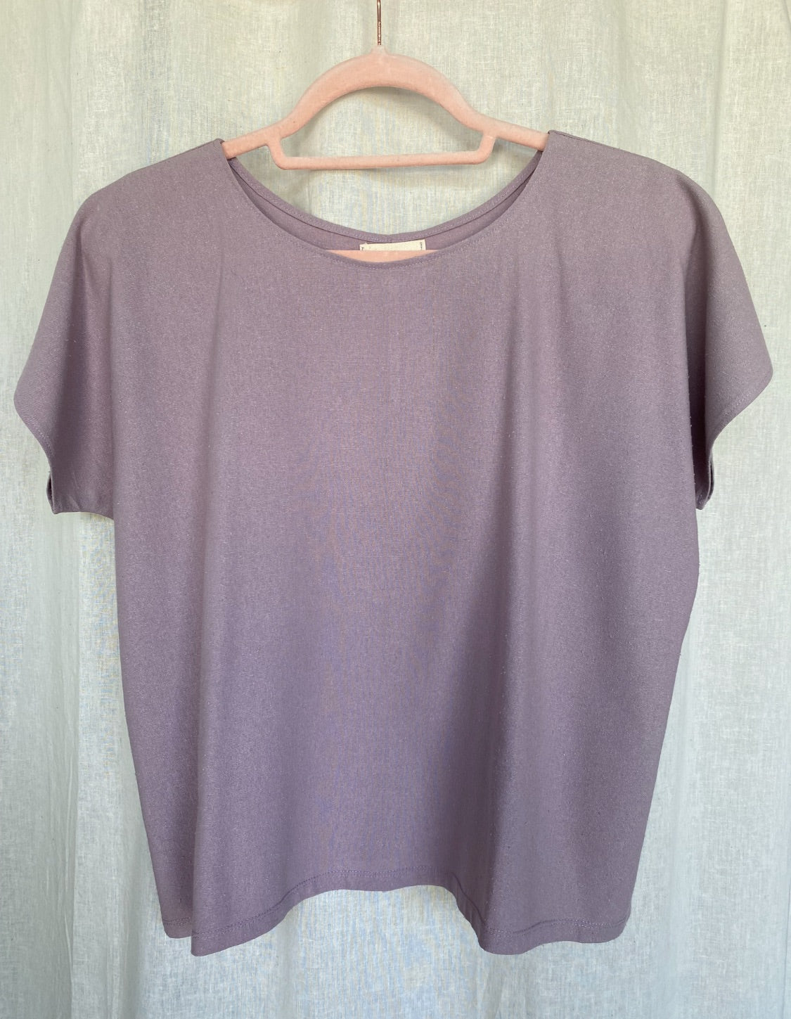 Marketplace - S - Box Top - Raw Silk - Light Lilac