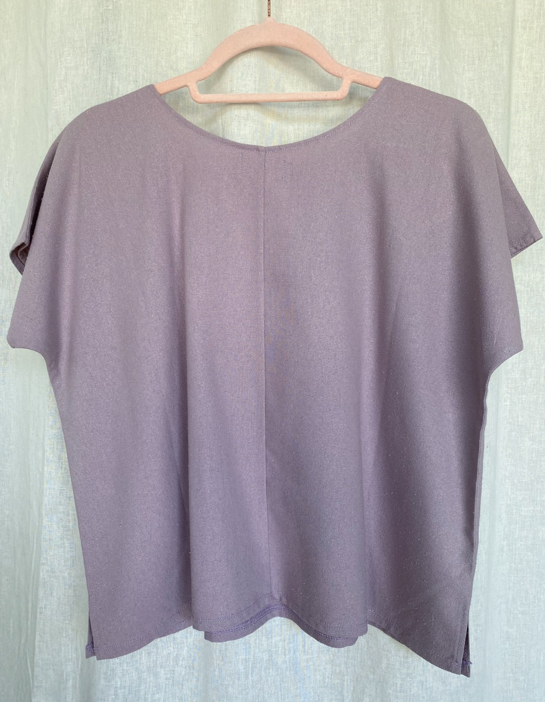 Marketplace - S - Box Top - Raw Silk - Light Lilac