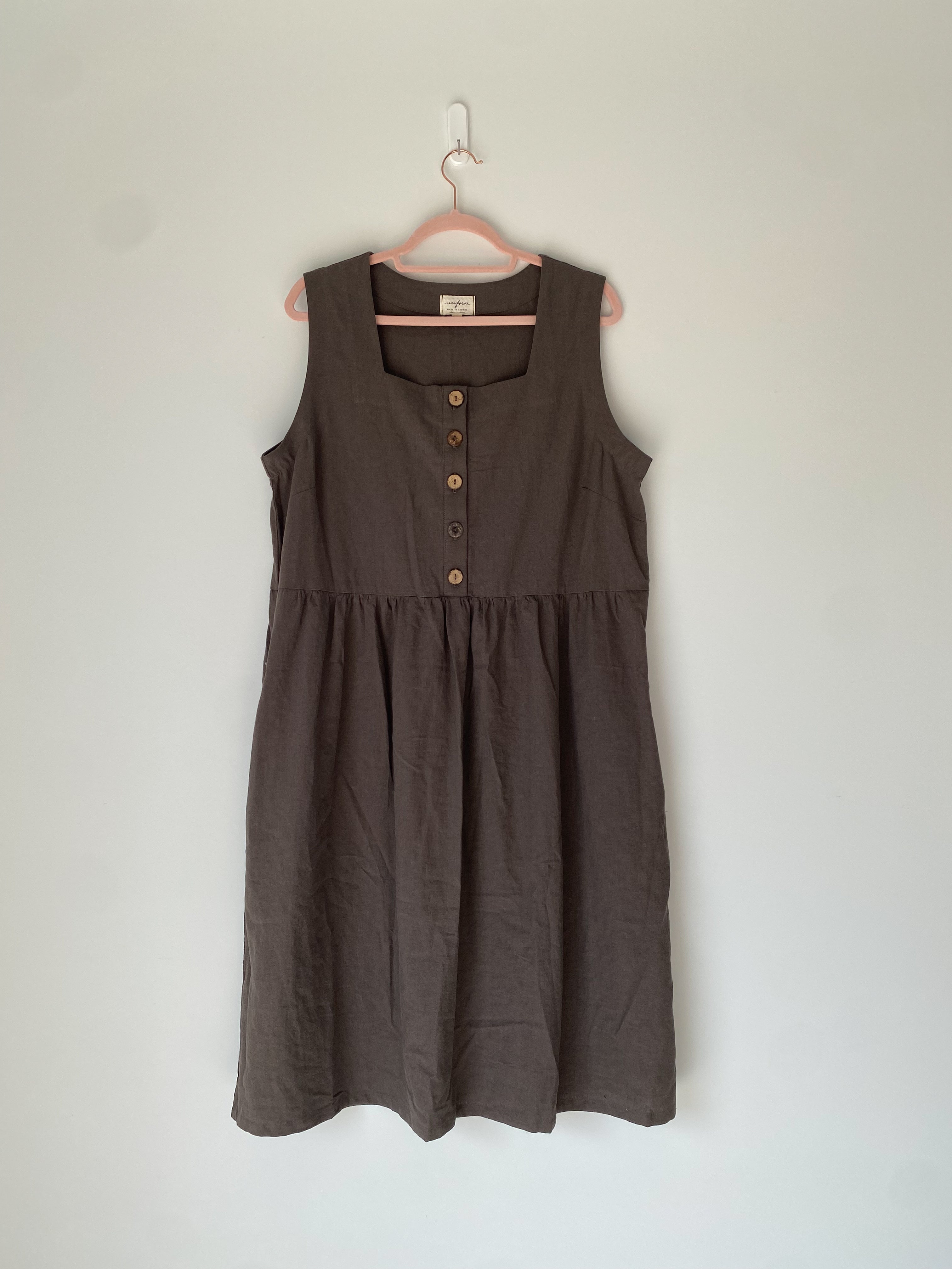 Marketplace - L - Vintage Dress - Hemp - Olive