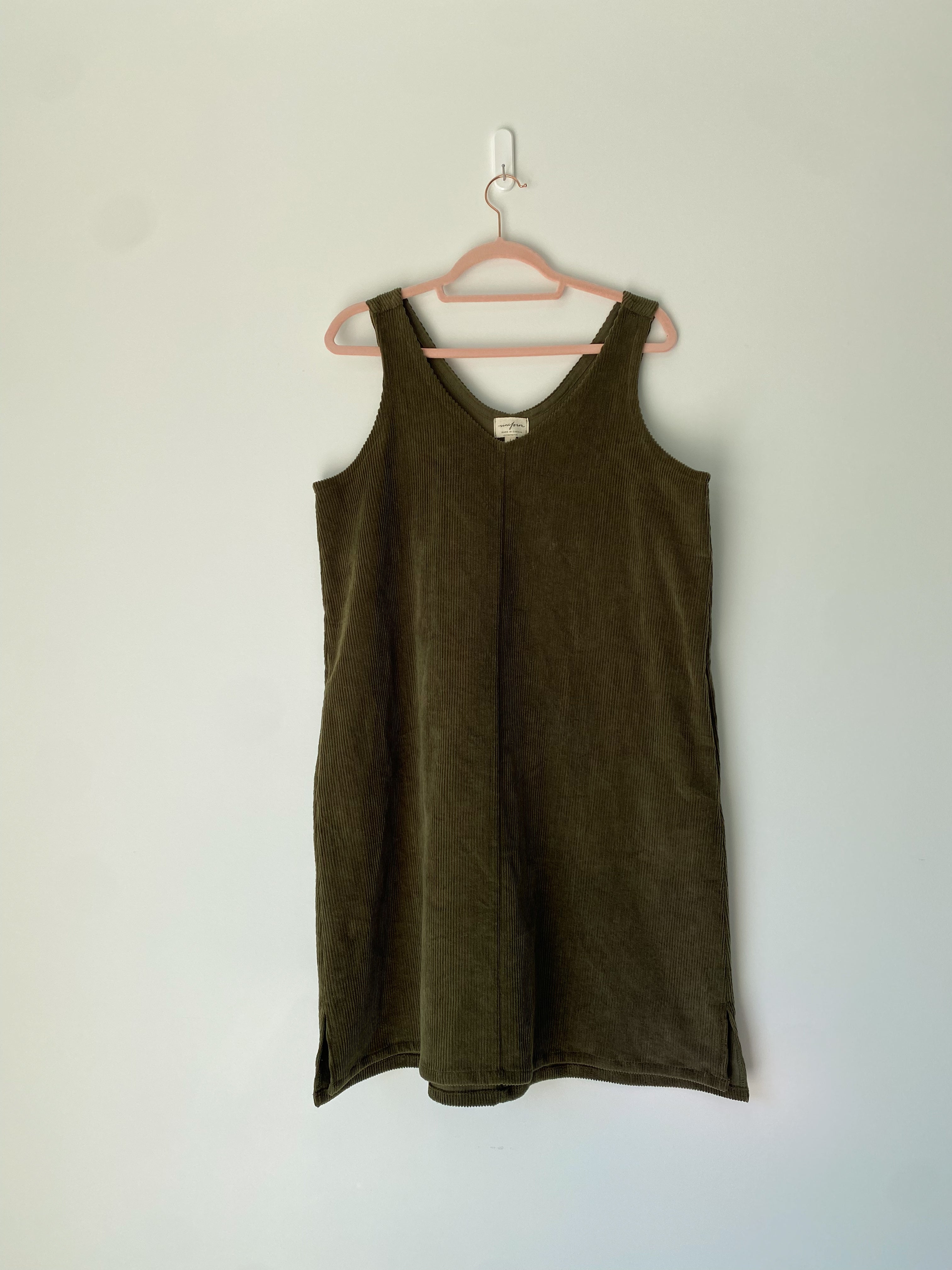 Marketplace - L - Winona Dress - 8 Whale Corduroy - Moss