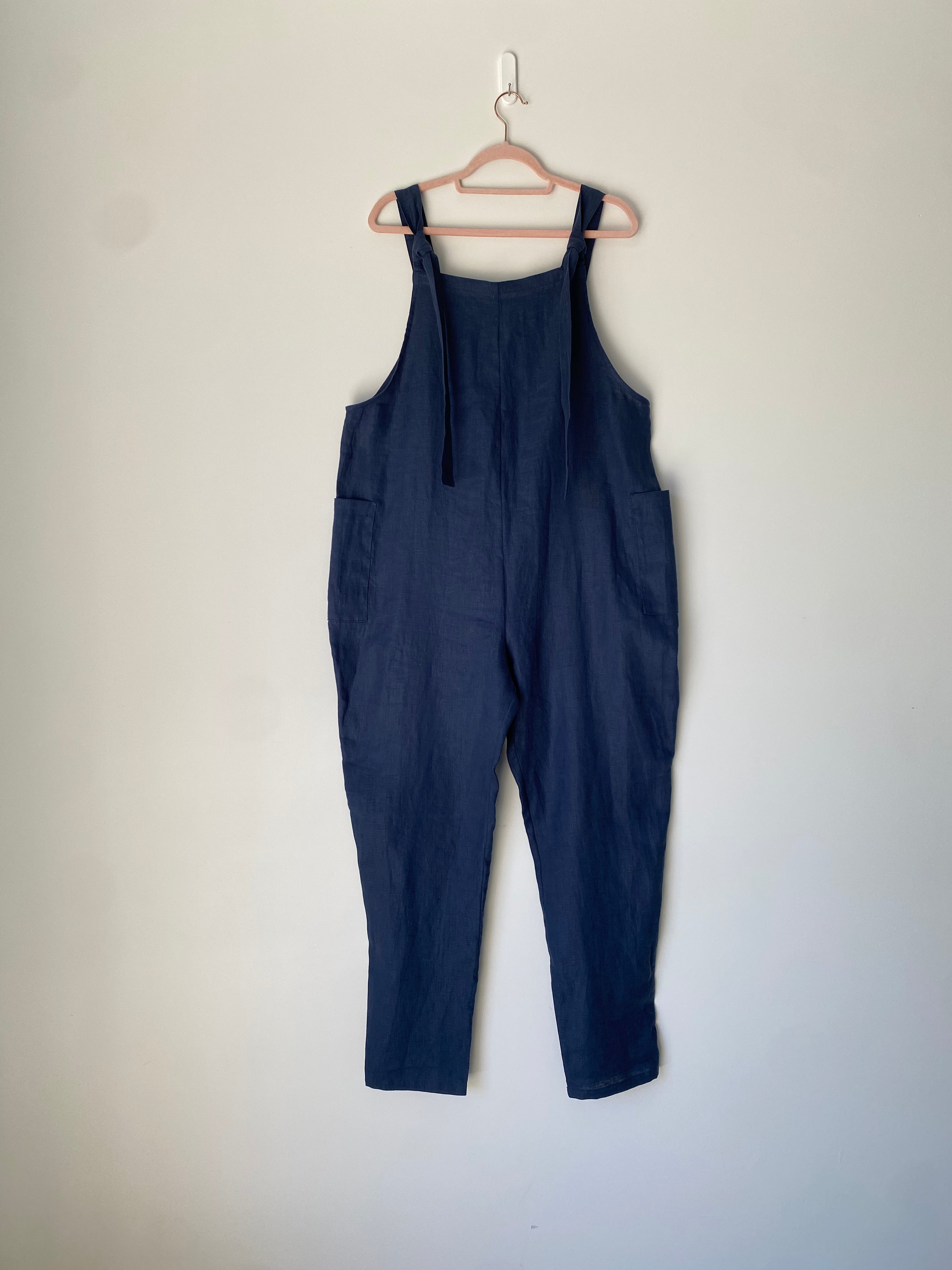 Marketplace - XL - Dungarees - Linen - Navy