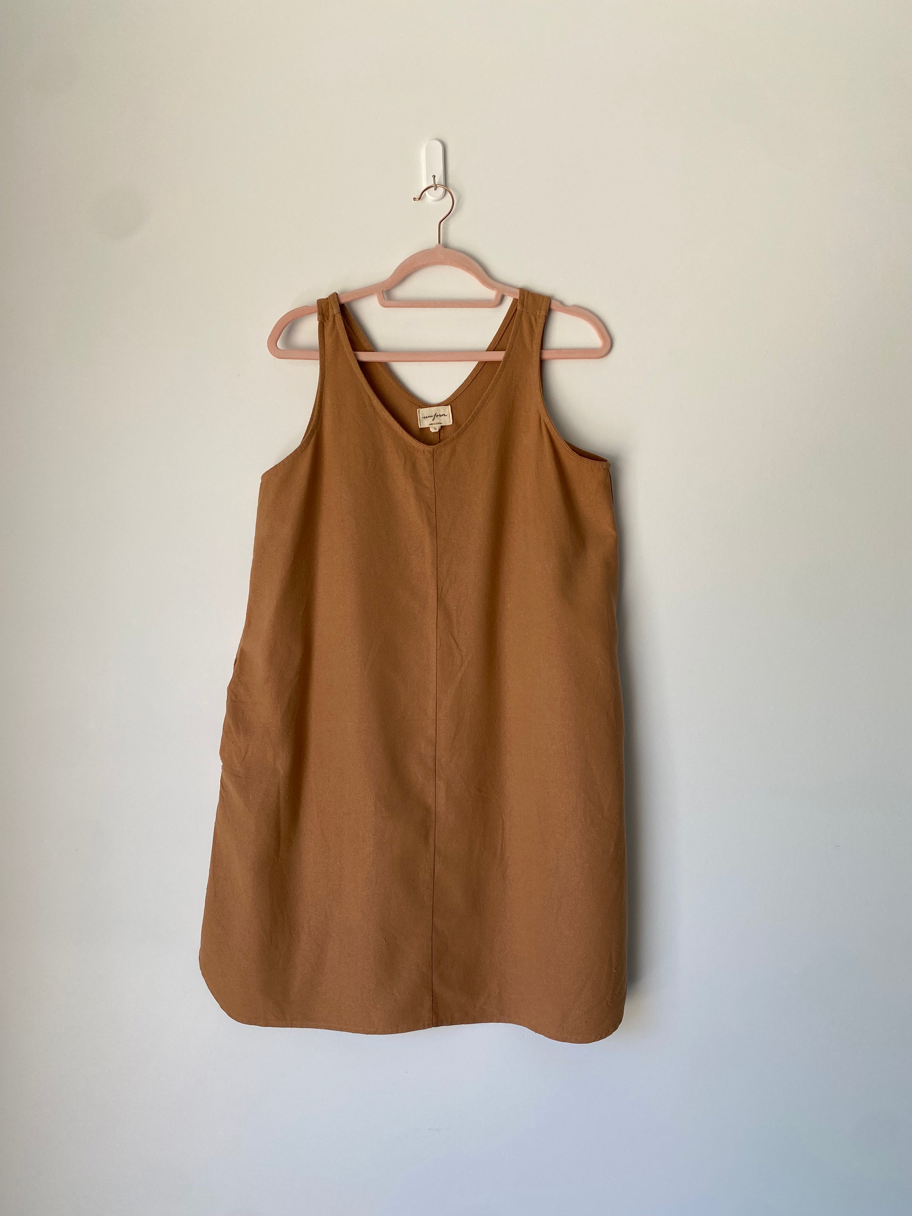 Marketplace - L - Winona Dress - Raw Silk - Cork