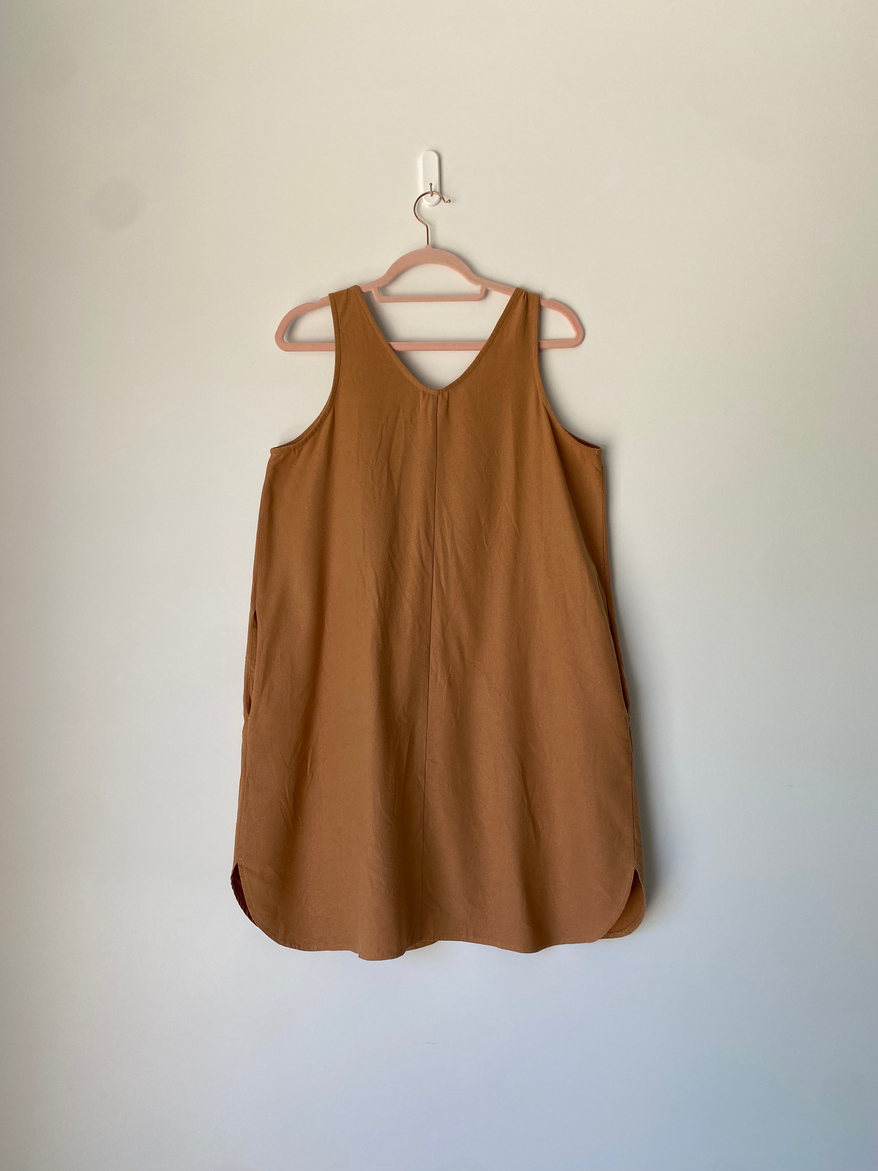 Marketplace - L - Winona Dress - Raw Silk - Cork