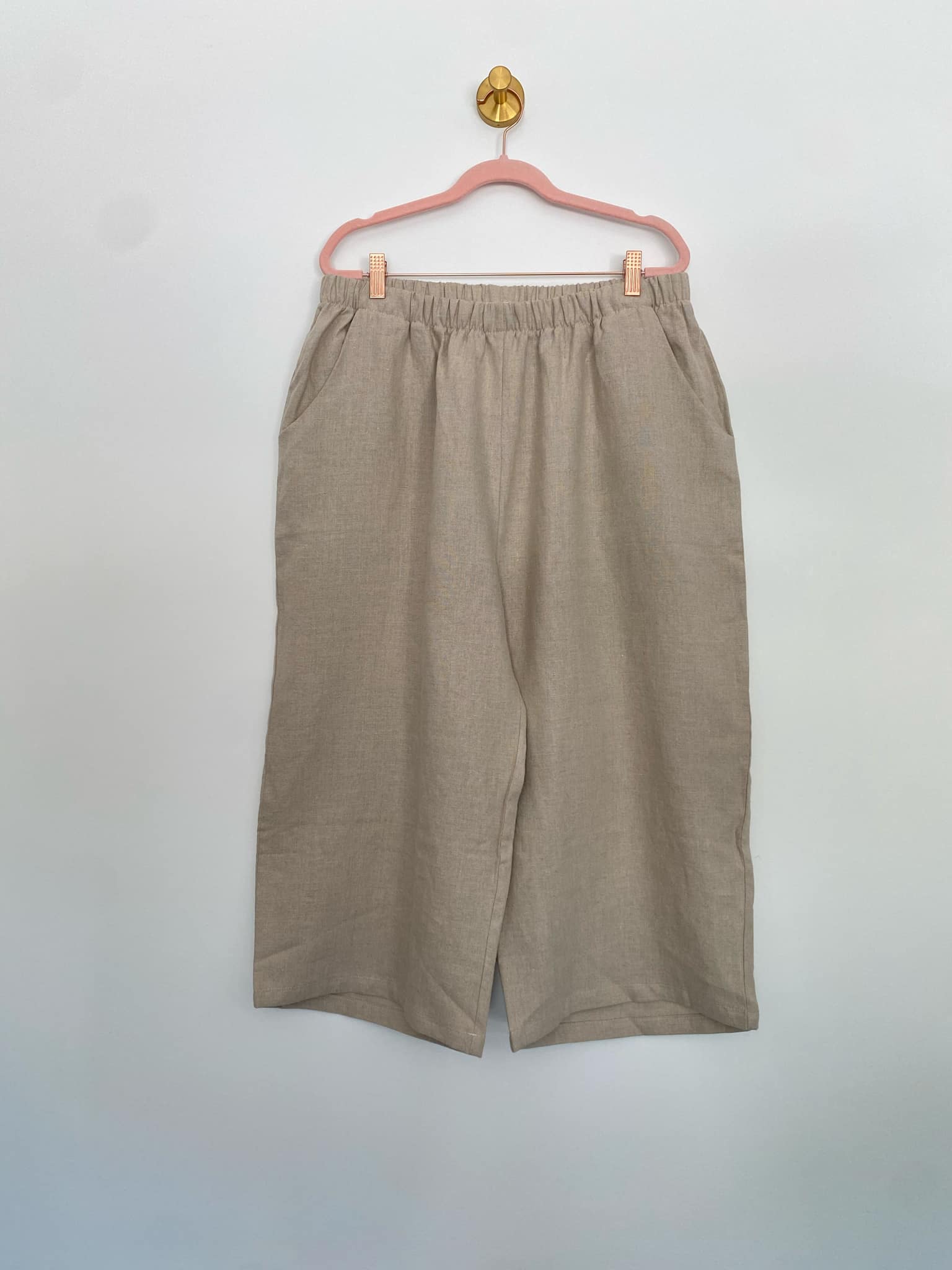 Marketplace - XL - Natural Linen - Pedal Pushers