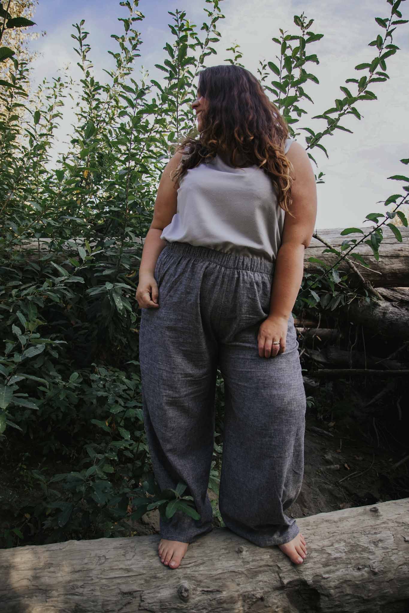 The Belle - Wide Leg Slacks - Hemp Organic Cotton