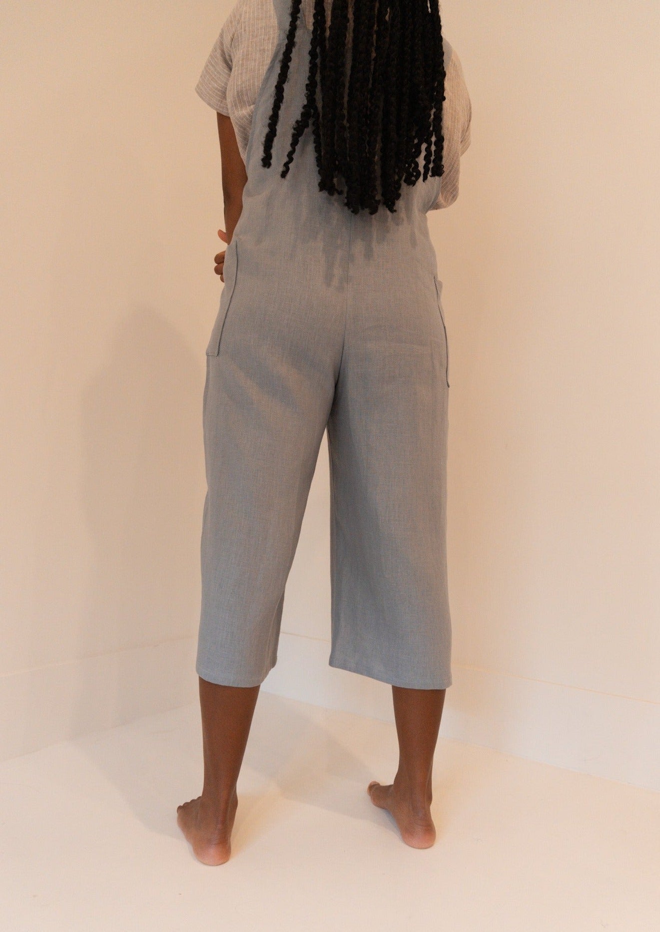 The Dungaree Pedal Pushers - Linen