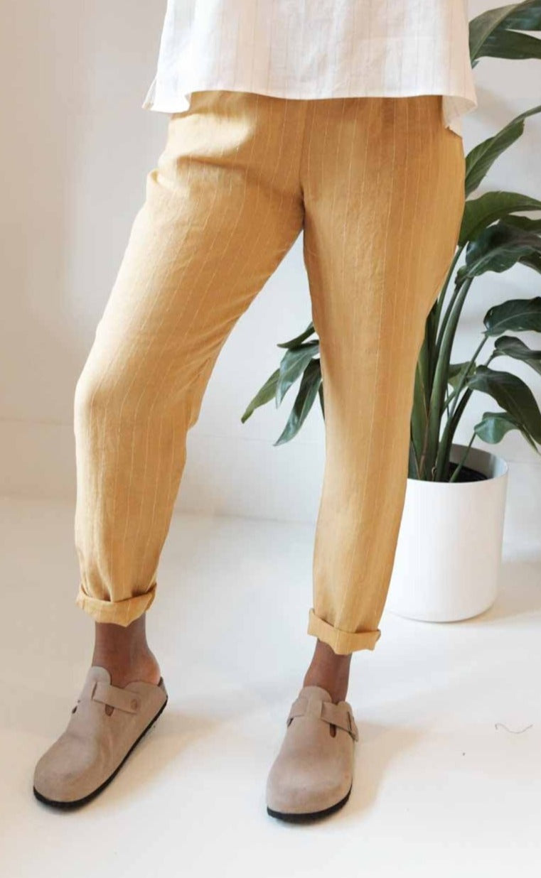 The Slacks - Linen Stripe