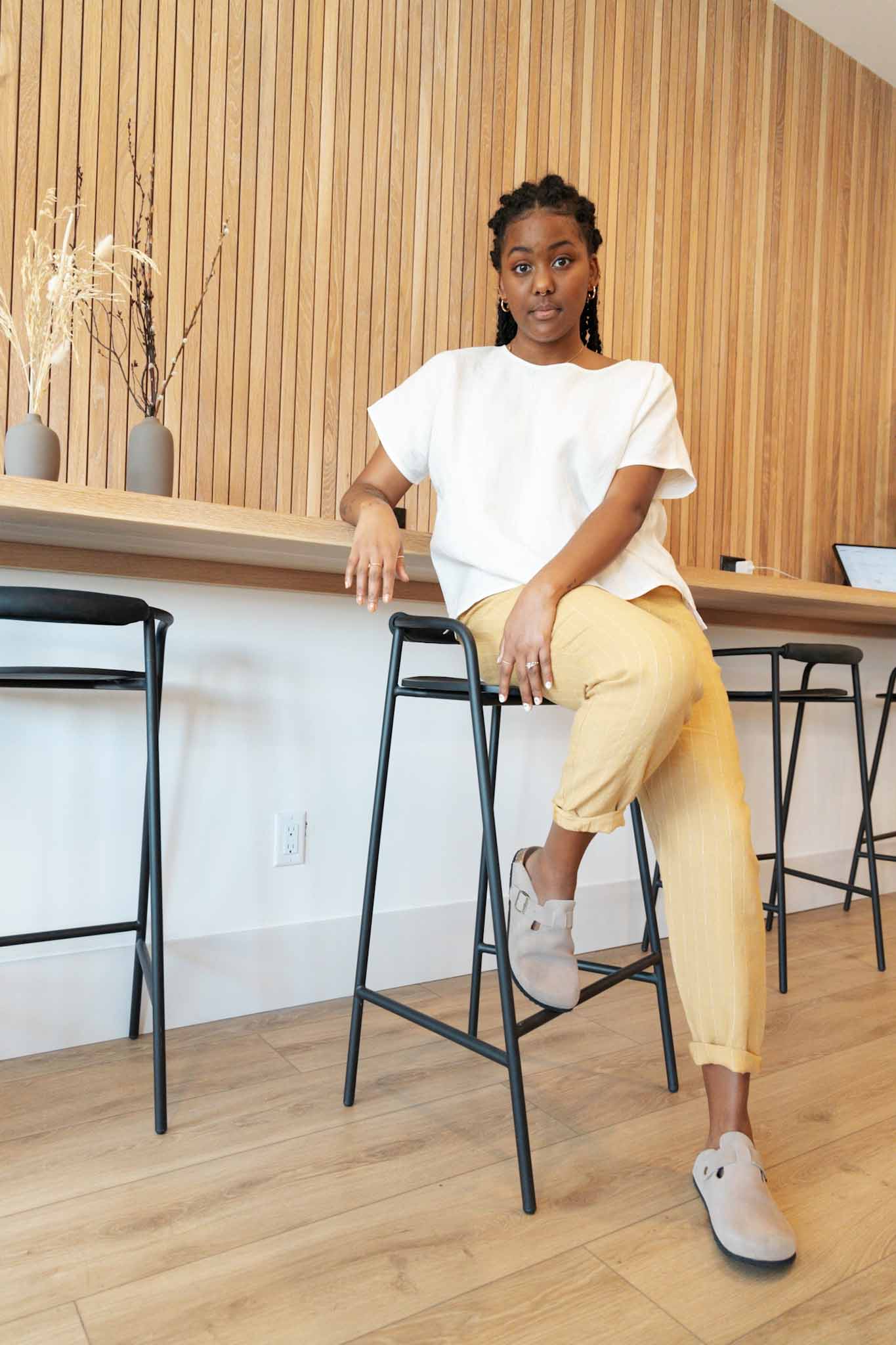 The Slacks - Linen Stripe