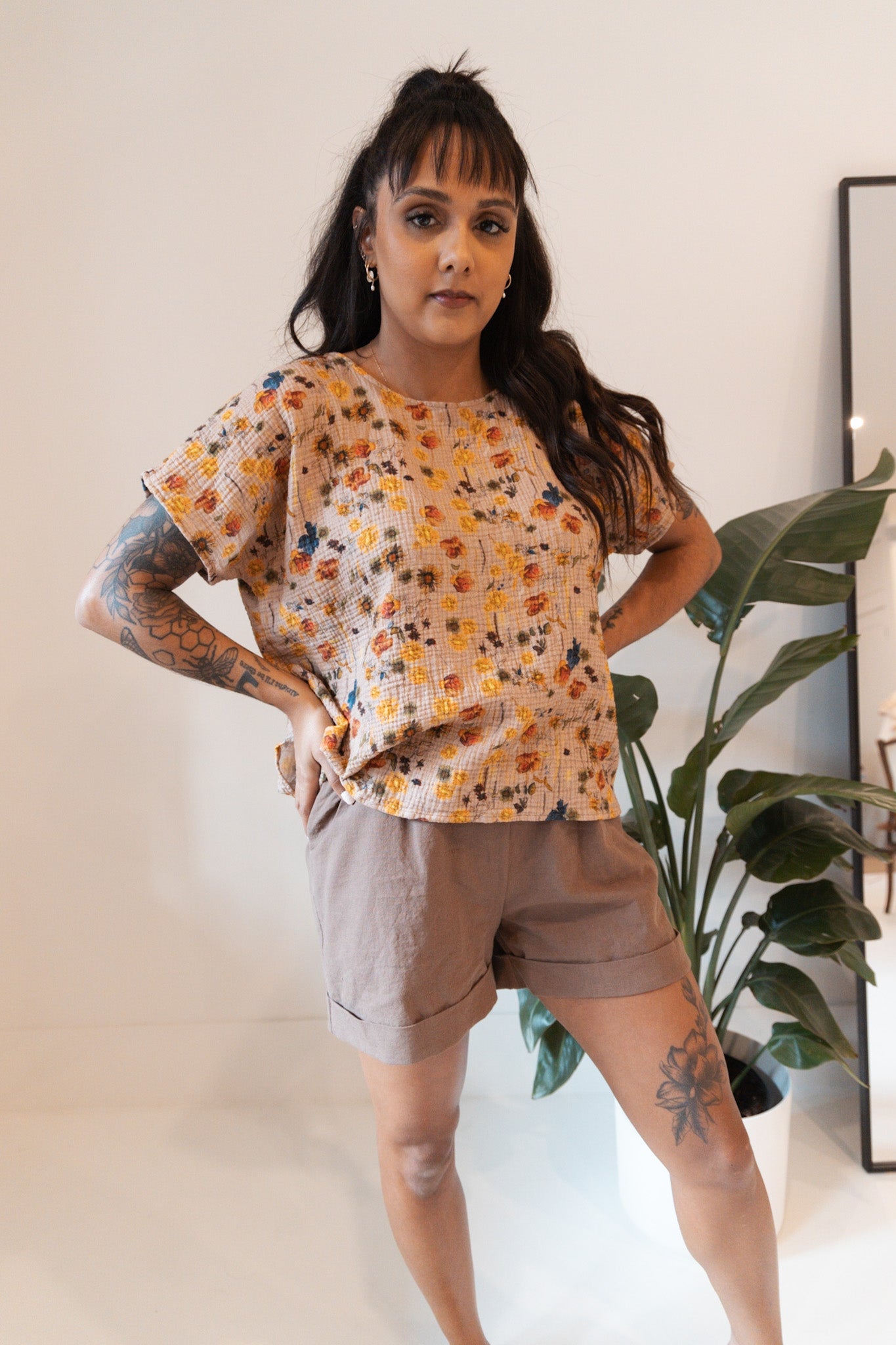 The Cuff Shorts Linen Organic Cotton