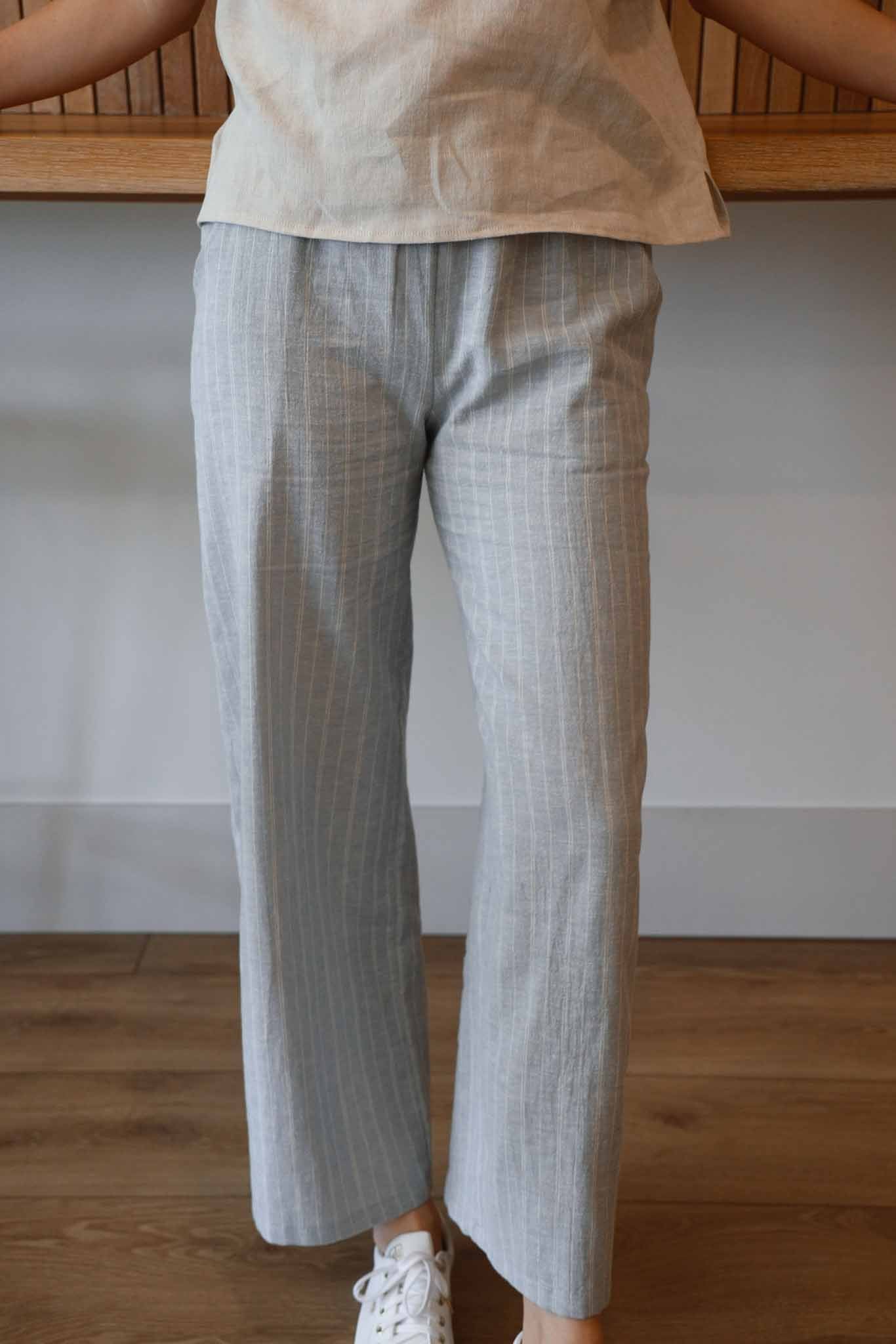 The Belle - Wide Leg Slacks - Hemp Organic Cotton