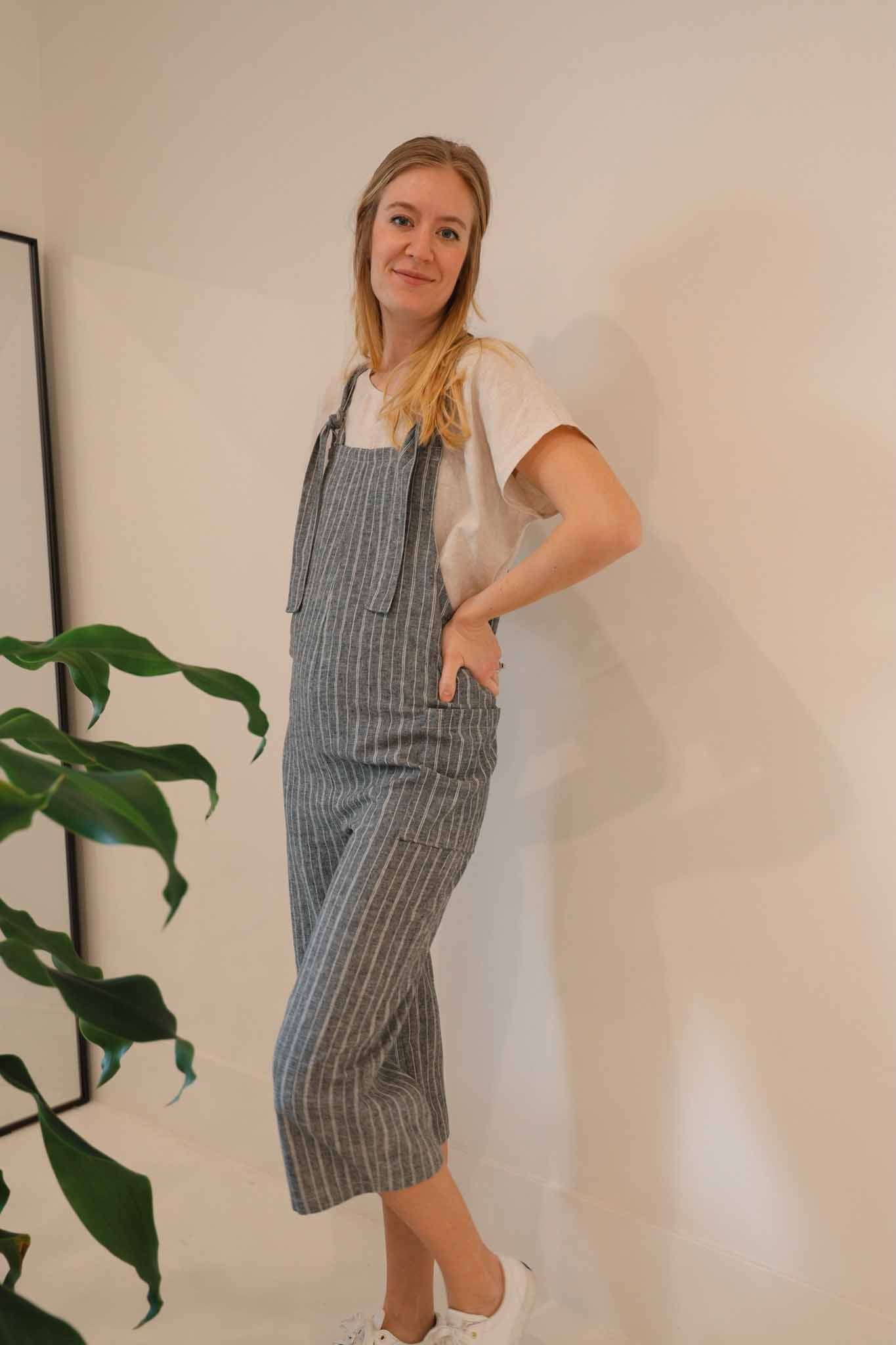 The Dungaree Pedal Pushers - Hemp Organic Cotton