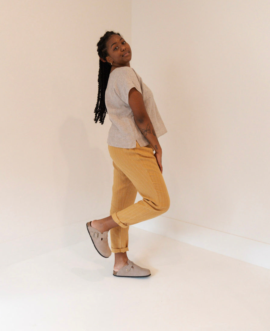 The Slacks - Linen Stripe