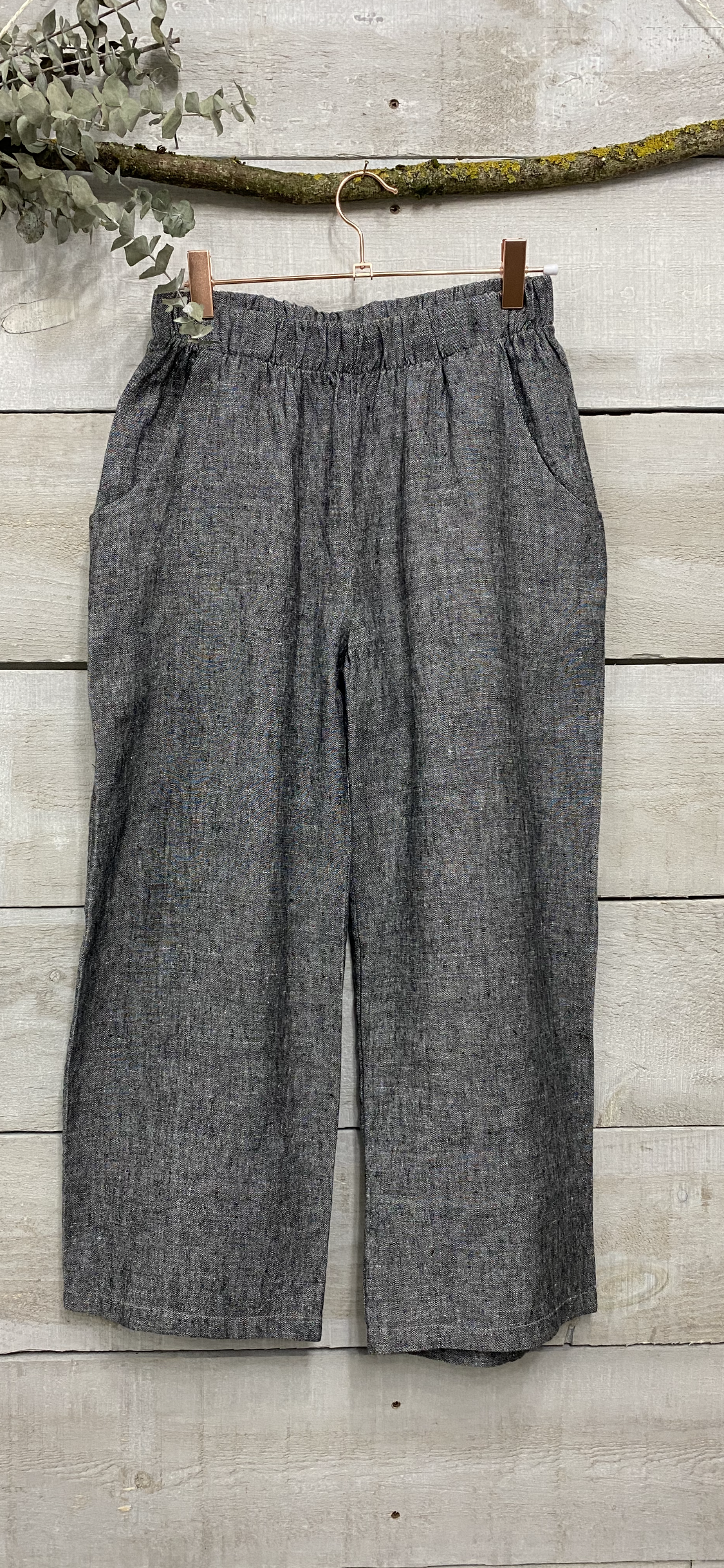 The Belle - Wide Leg Slacks - Linen