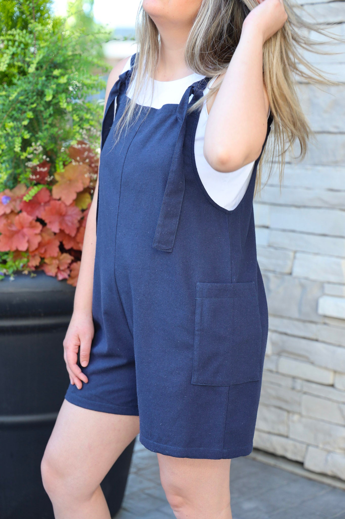 The Dungaree Shorts - Raw Silk