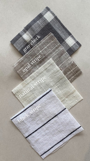 The Box Top - Light Linen - Checks & Stripes