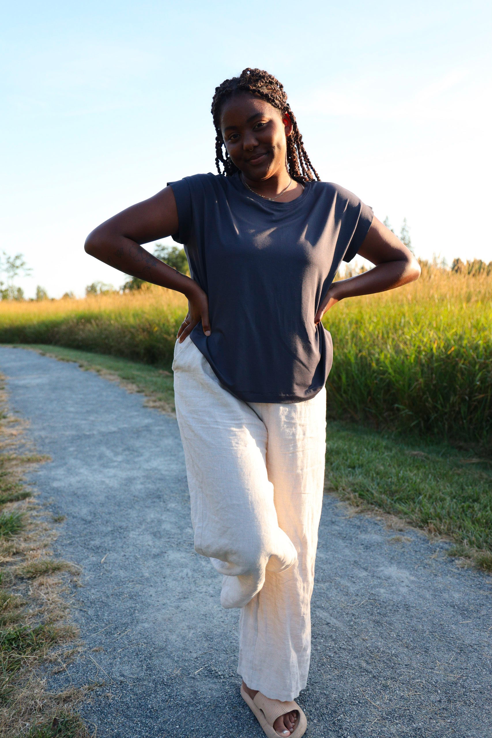 The Short Sleeve - Flow Top - Bamboo