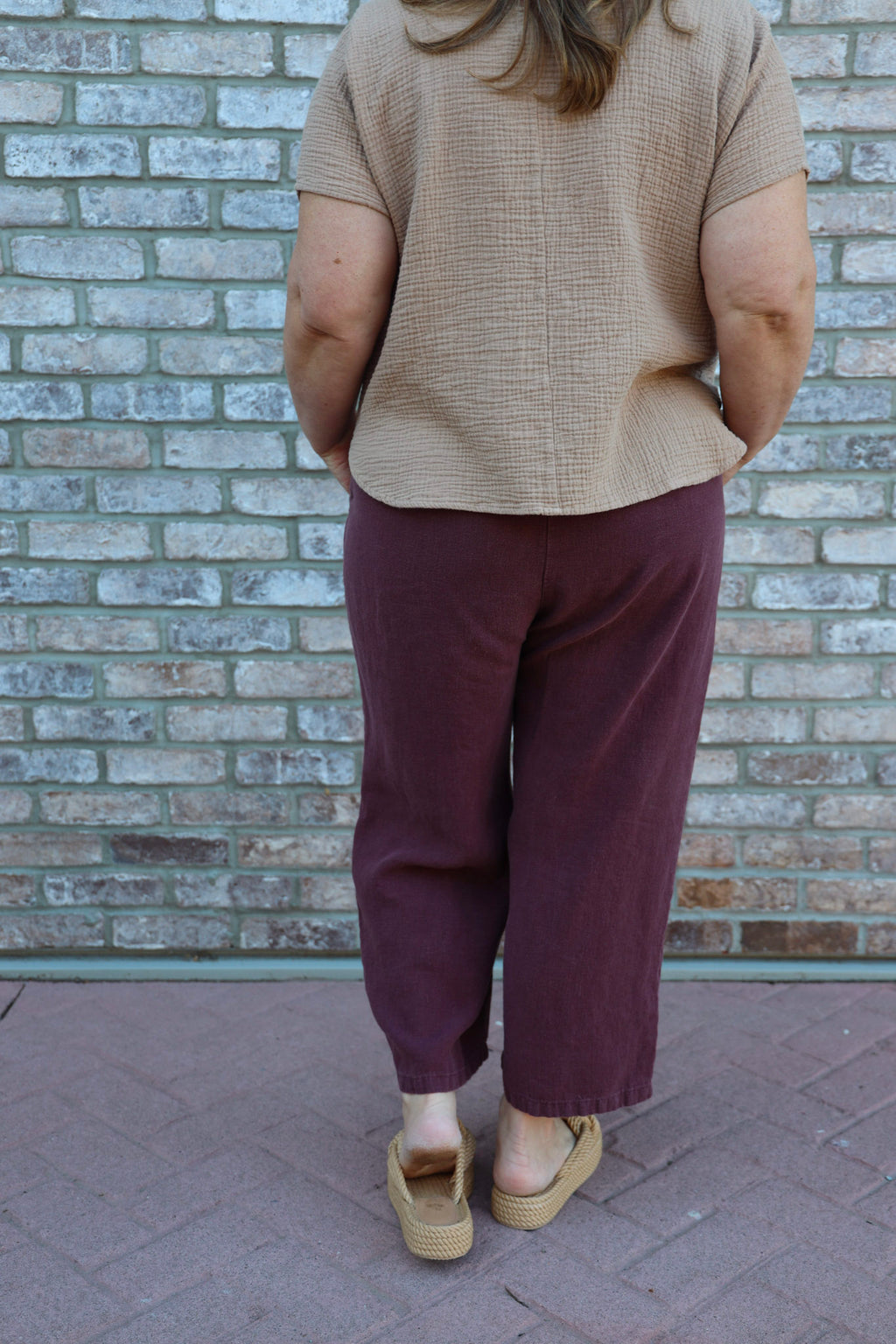 The Wanderer Wide leg Slacks - Hemp