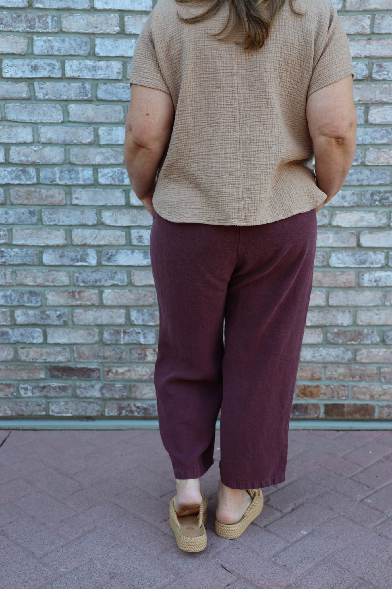 The Wanderer Wide leg Slacks - Hemp
