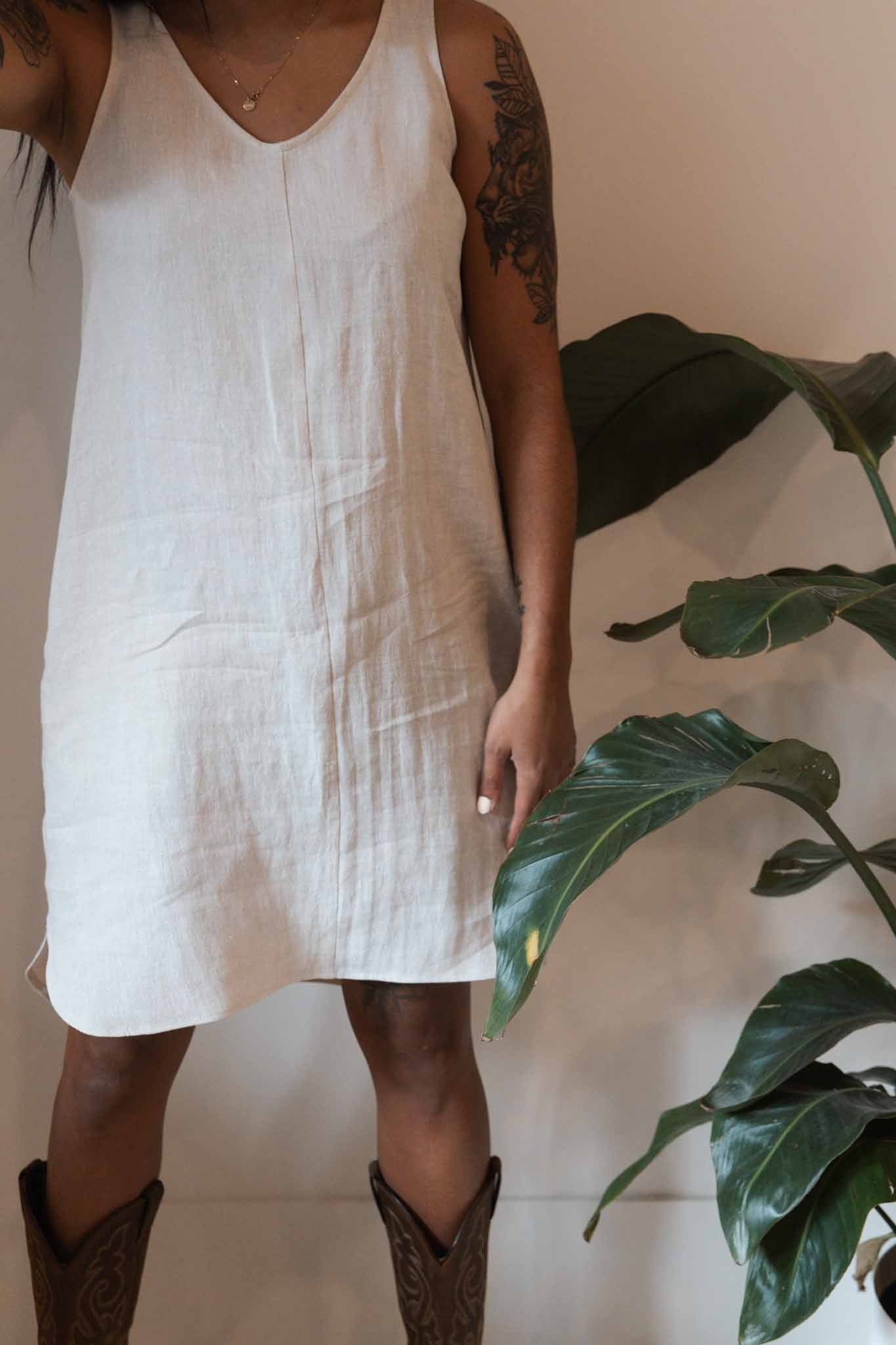 The Winona Sheath Dress - Antique Linen