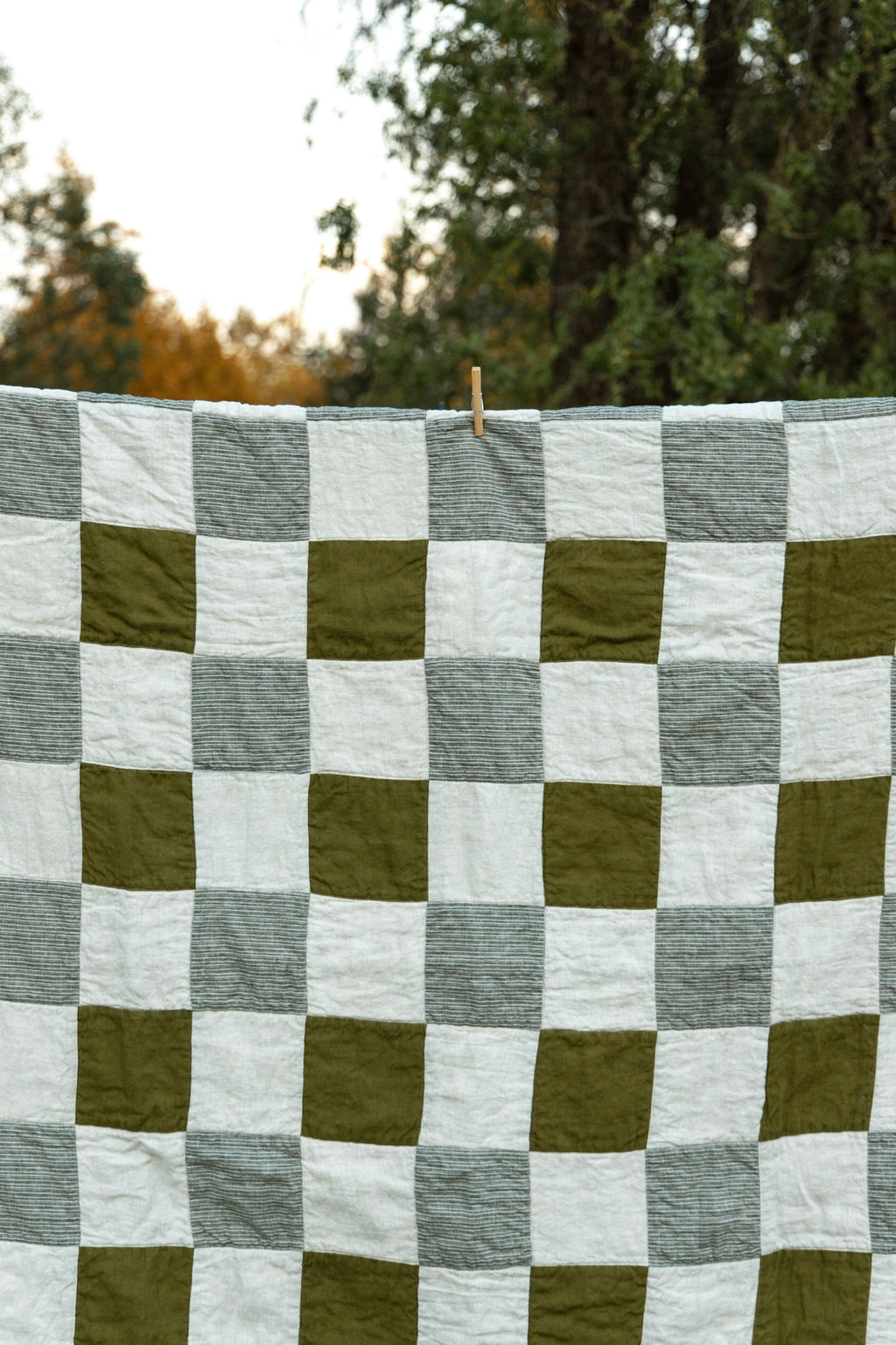 Adventure Quilt, Sage Stripe