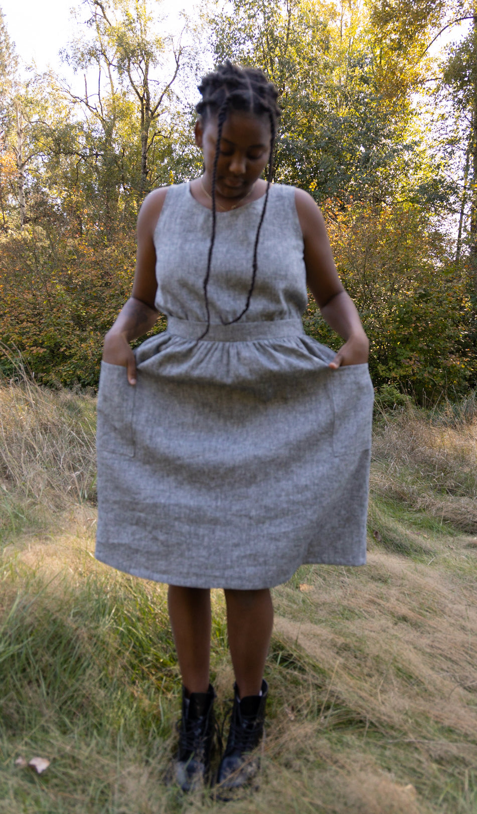 Marketplace - Large - The Dress - Linen - Heather Charcoal