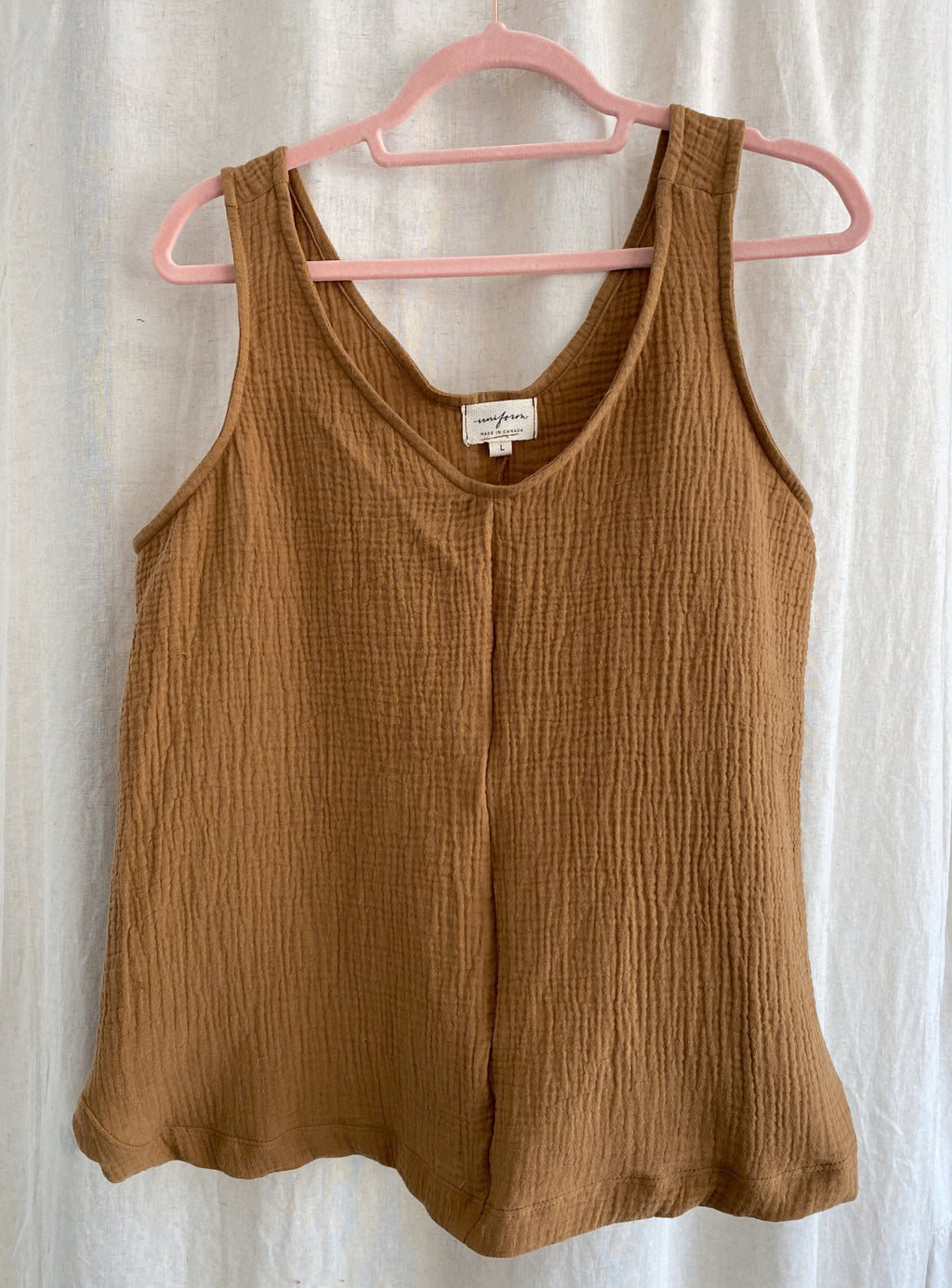 Marketplace - Large - Tank Top - Gauze - Tobacco