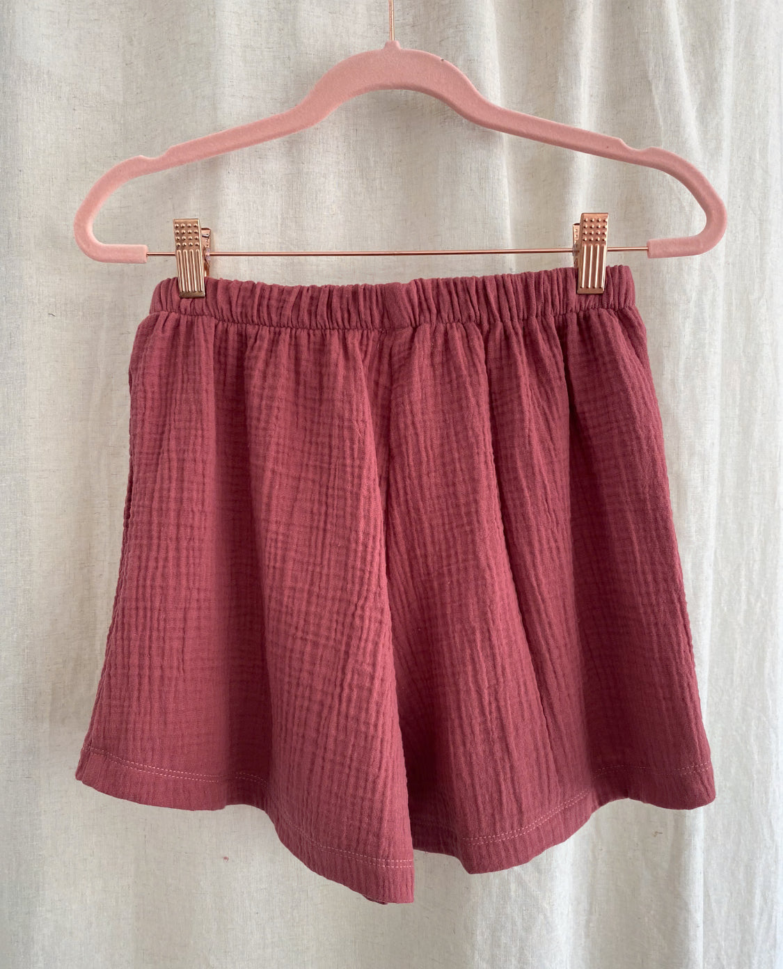 Marketplace - S - Gauze Shorts - Cactus Rose