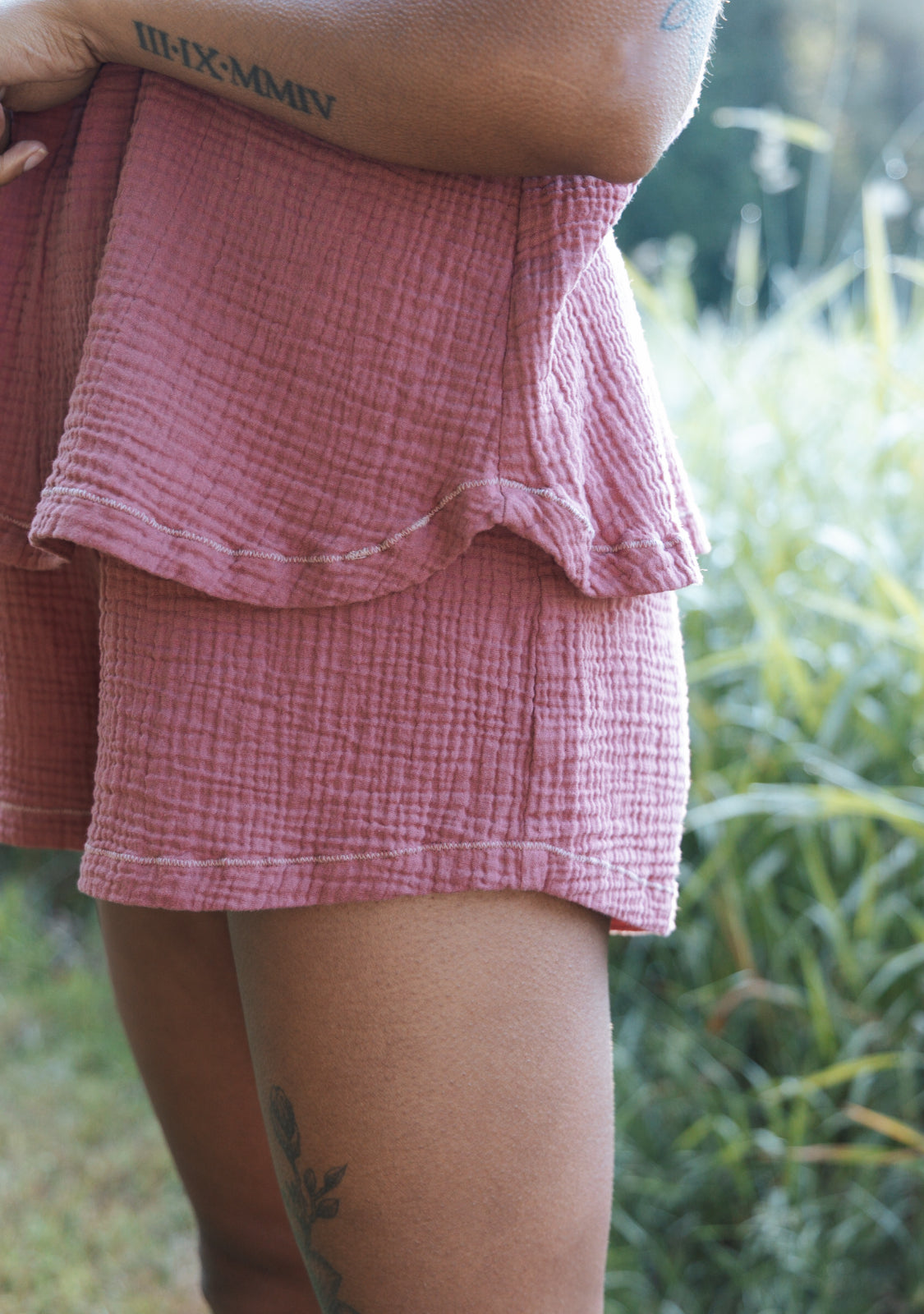 Marketplace - S - Gauze Shorts - Cactus Rose