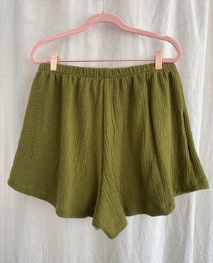 Marketplace - Large - Gauze Shorts - Moss