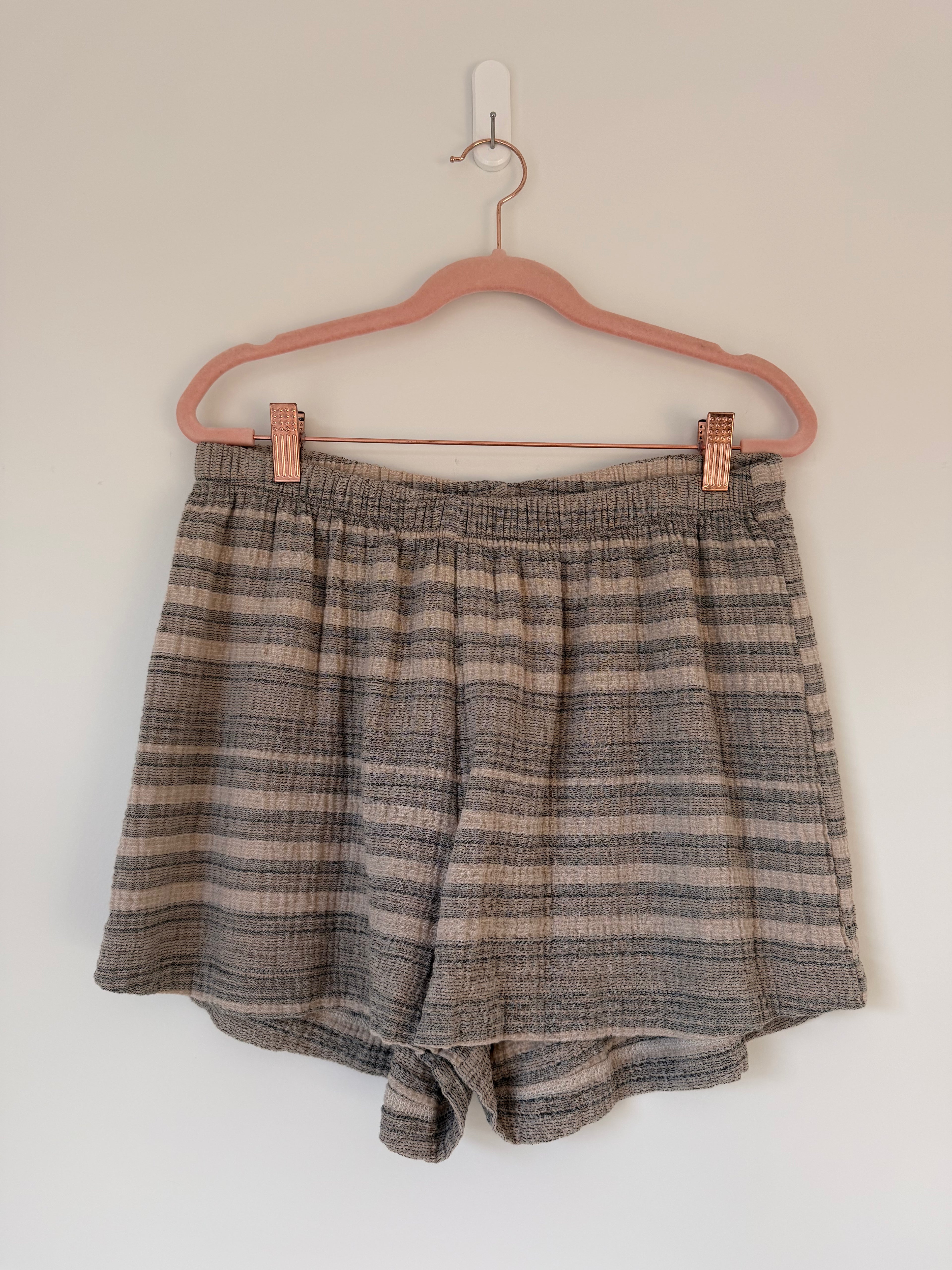 Marketplace - XL - Gauze Shorts - Black Stripe