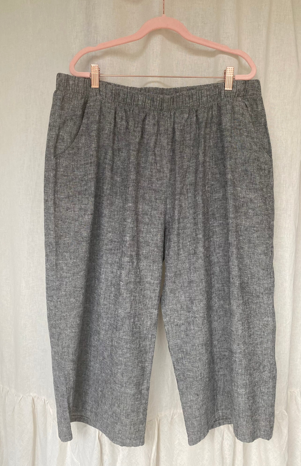 Marketplace - 3X - Pedal Pushers - Hemp Organic Cotton - Charcoal