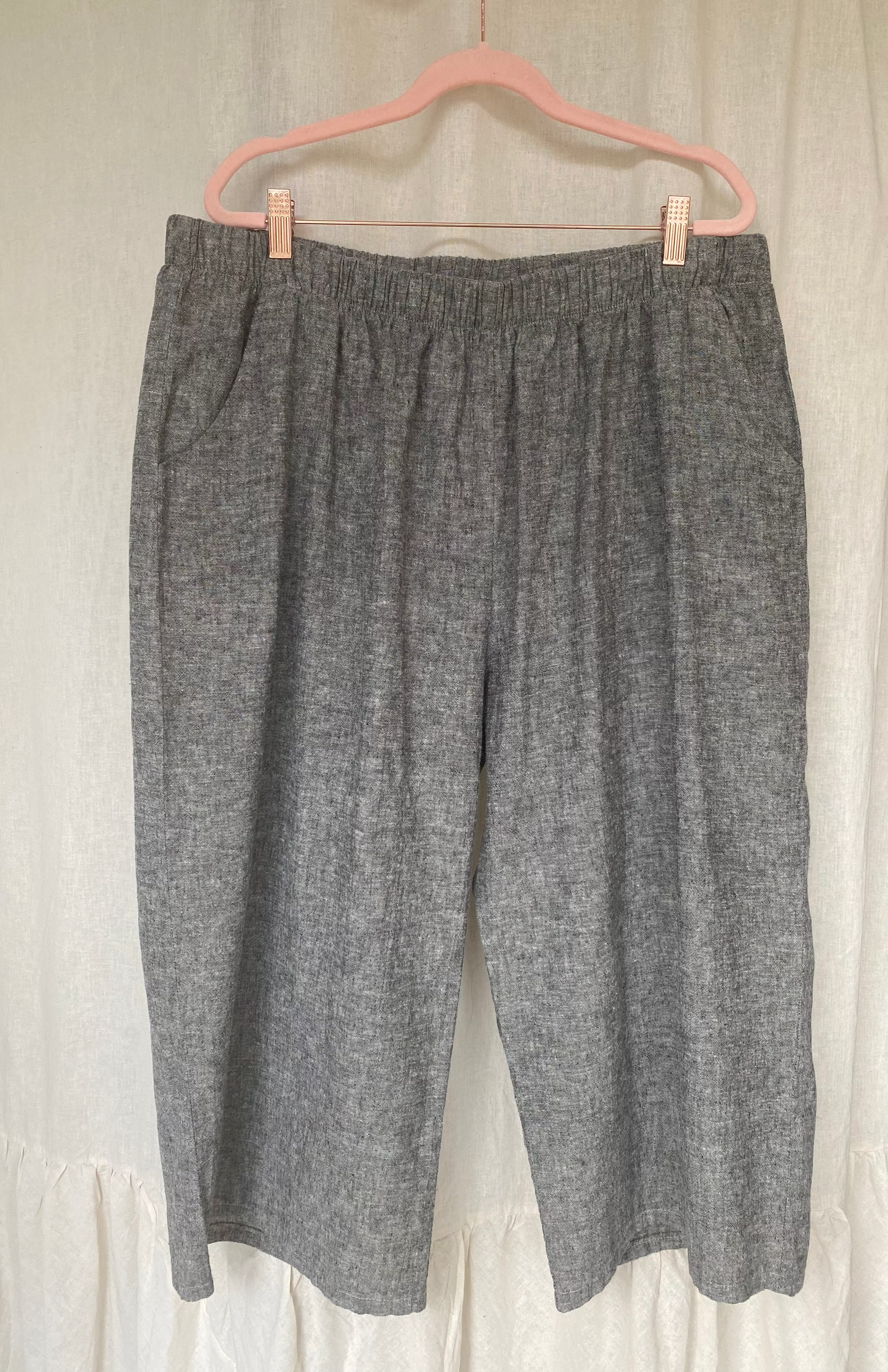 Marketplace - 3X - Pedal Pushers - Hemp Organic Cotton - Charcoal
