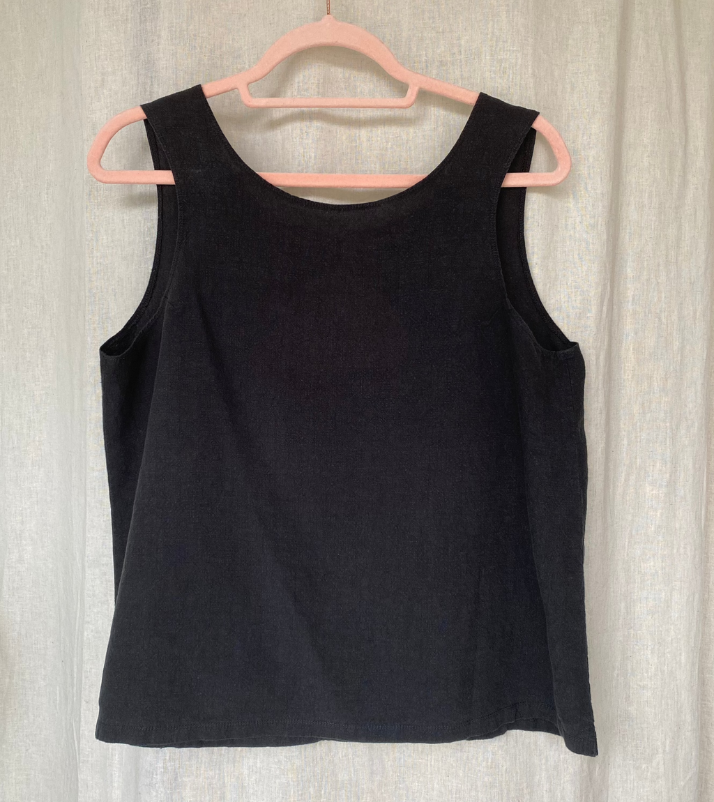 Marketplace - Large - Tank - Antique Linen - Black