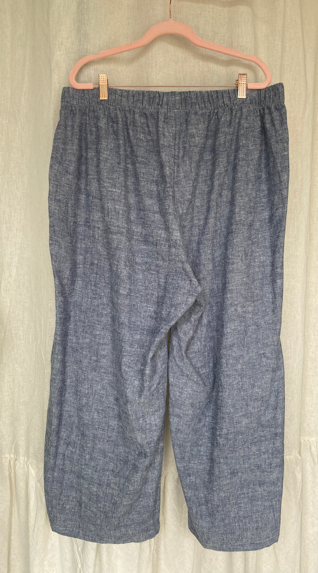 Marketplace - 2X - Wanderer Wide Leg Slacks - Hemp Organic Cotton - Denim