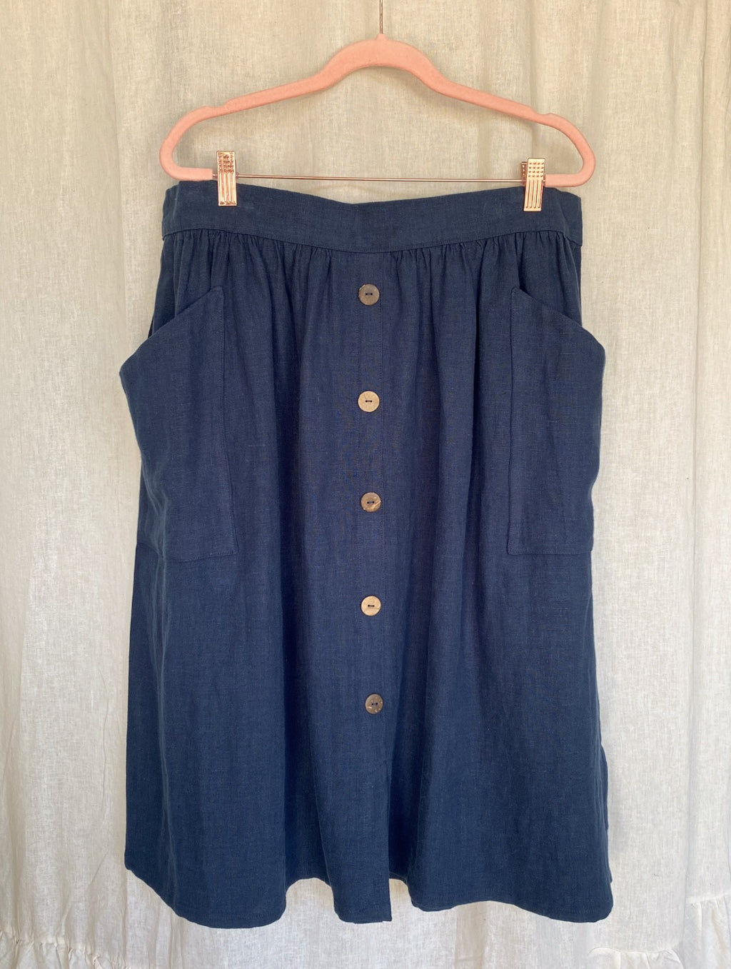 Marketplace - XL - Navy Hemp - Skirt