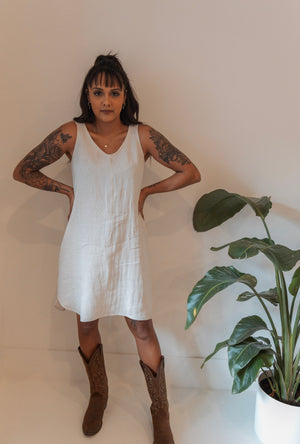 The Winona Sheath Dress - Antique Linen