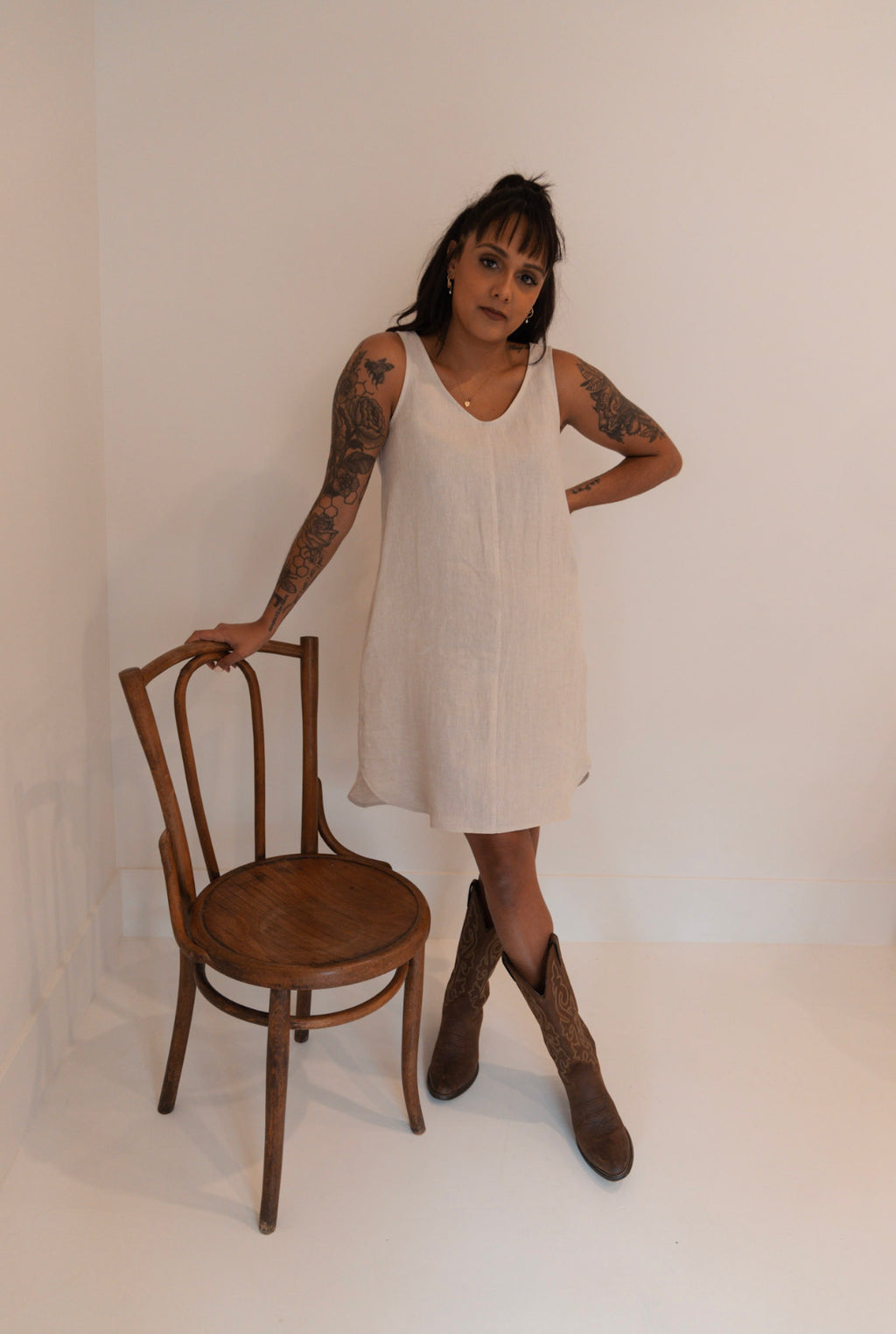 The Winona Sheath Dress - Antique Linen