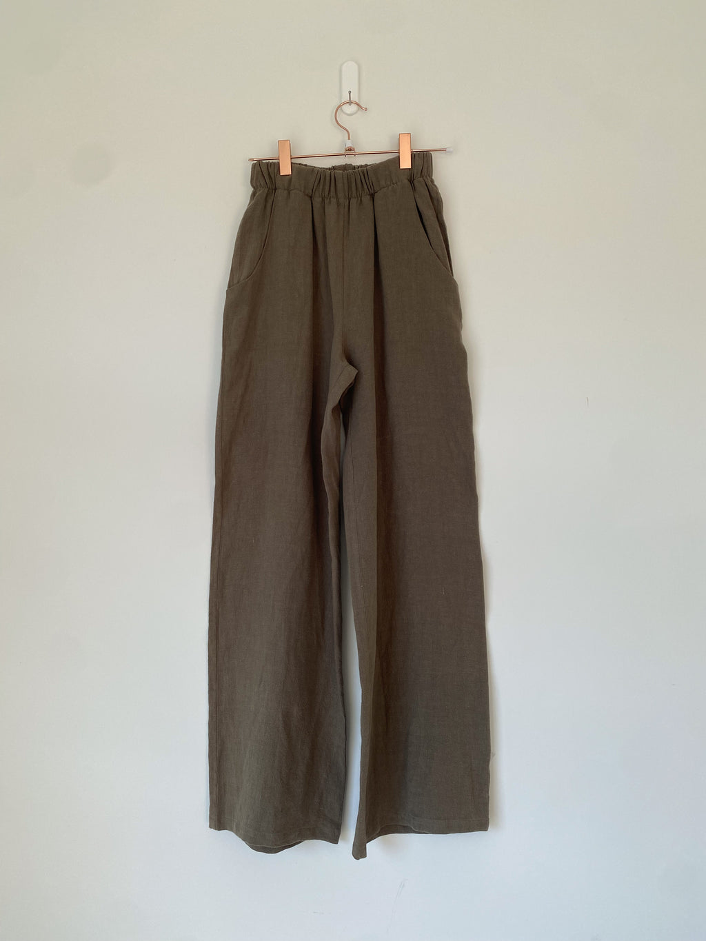 Marketplace - XS - Wanderer Wide Leg Slacks - Linen -  Khaki