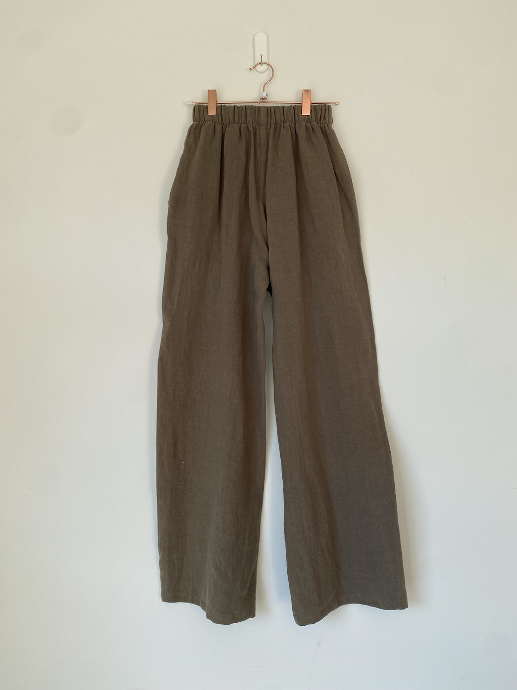 Marketplace - XS - Wanderer Wide Leg Slacks - Linen -  Khaki