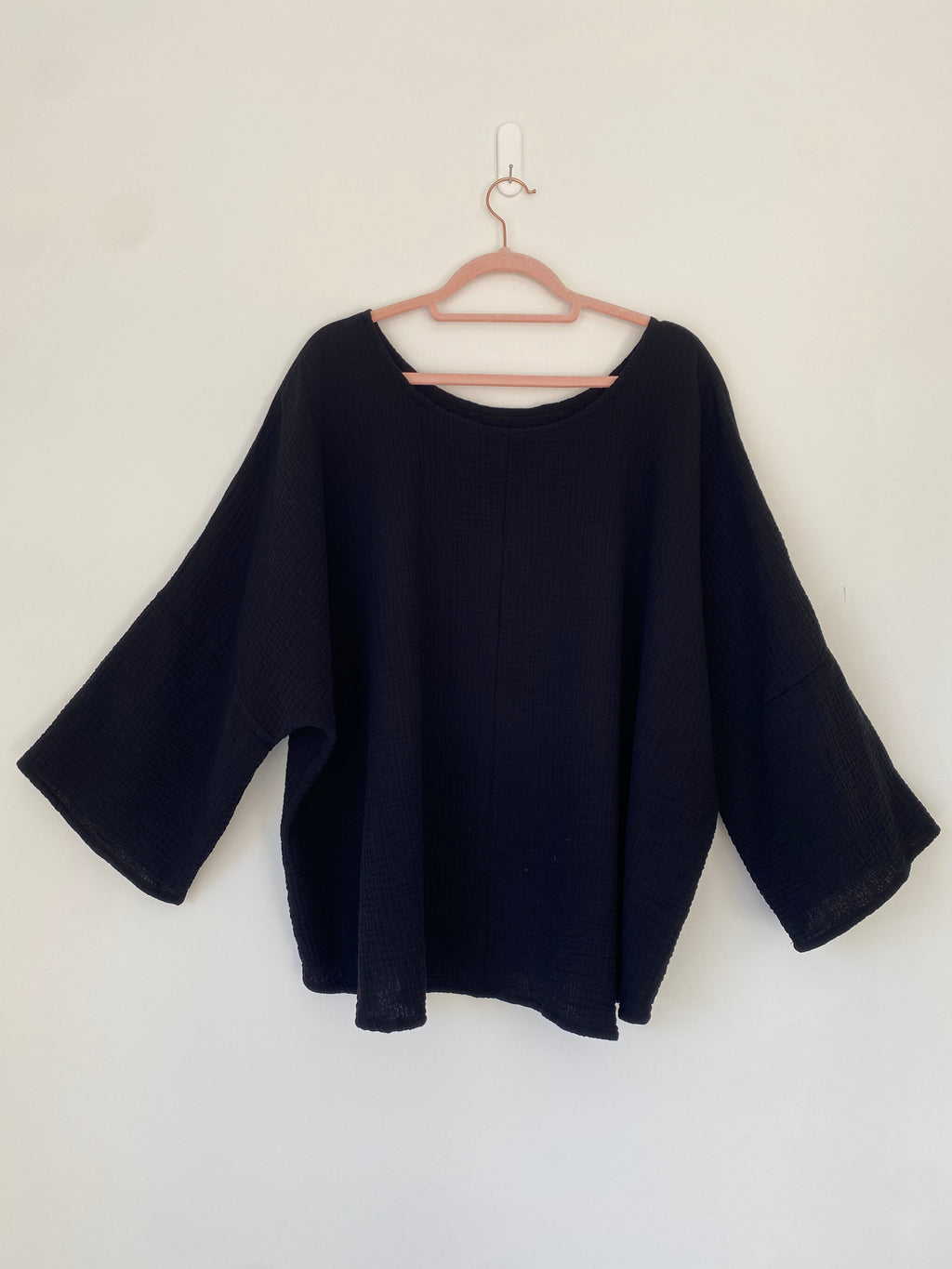 Marketplace - 3X - Black - High/Low - Gauze Top