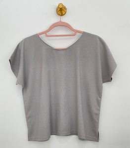 Marketplace - XS - Box Top - Raw Silk - Light Grey