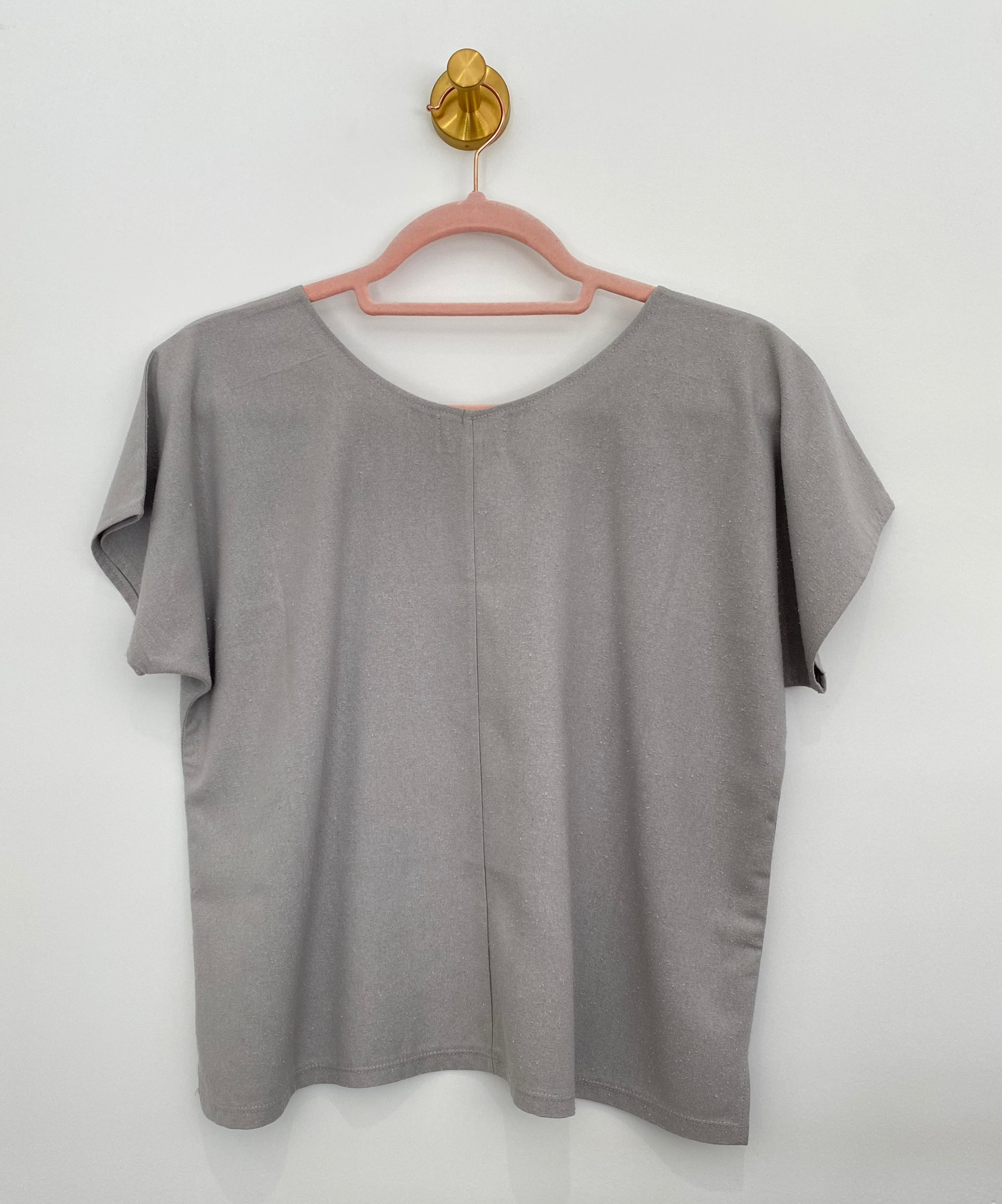 Marketplace - XS - Box Top - Raw Silk - Light Grey
