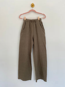 Marketplace - XS - Belle Wide Leg Slacks - Antique Linen - Khaki