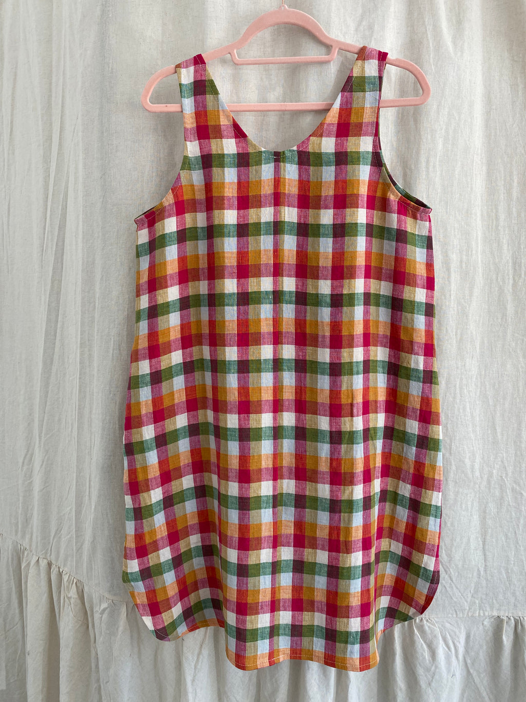 The Winona Sheath Dress - Linen - Checks & Stripes