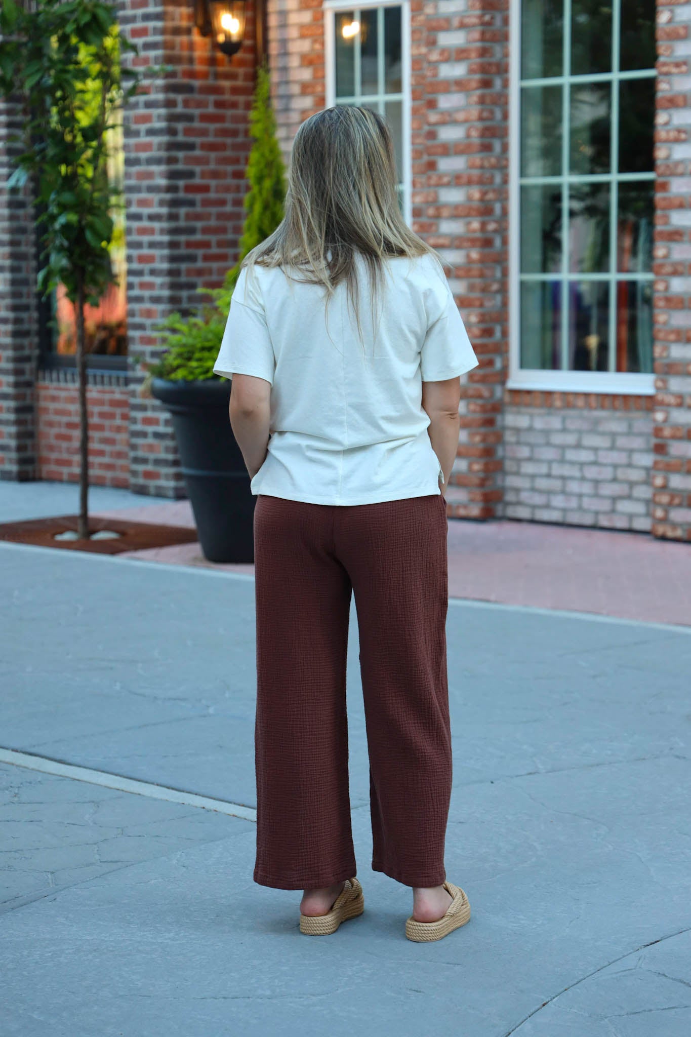 The Belle Wide Leg Slacks - Gauze - Colourways 2
